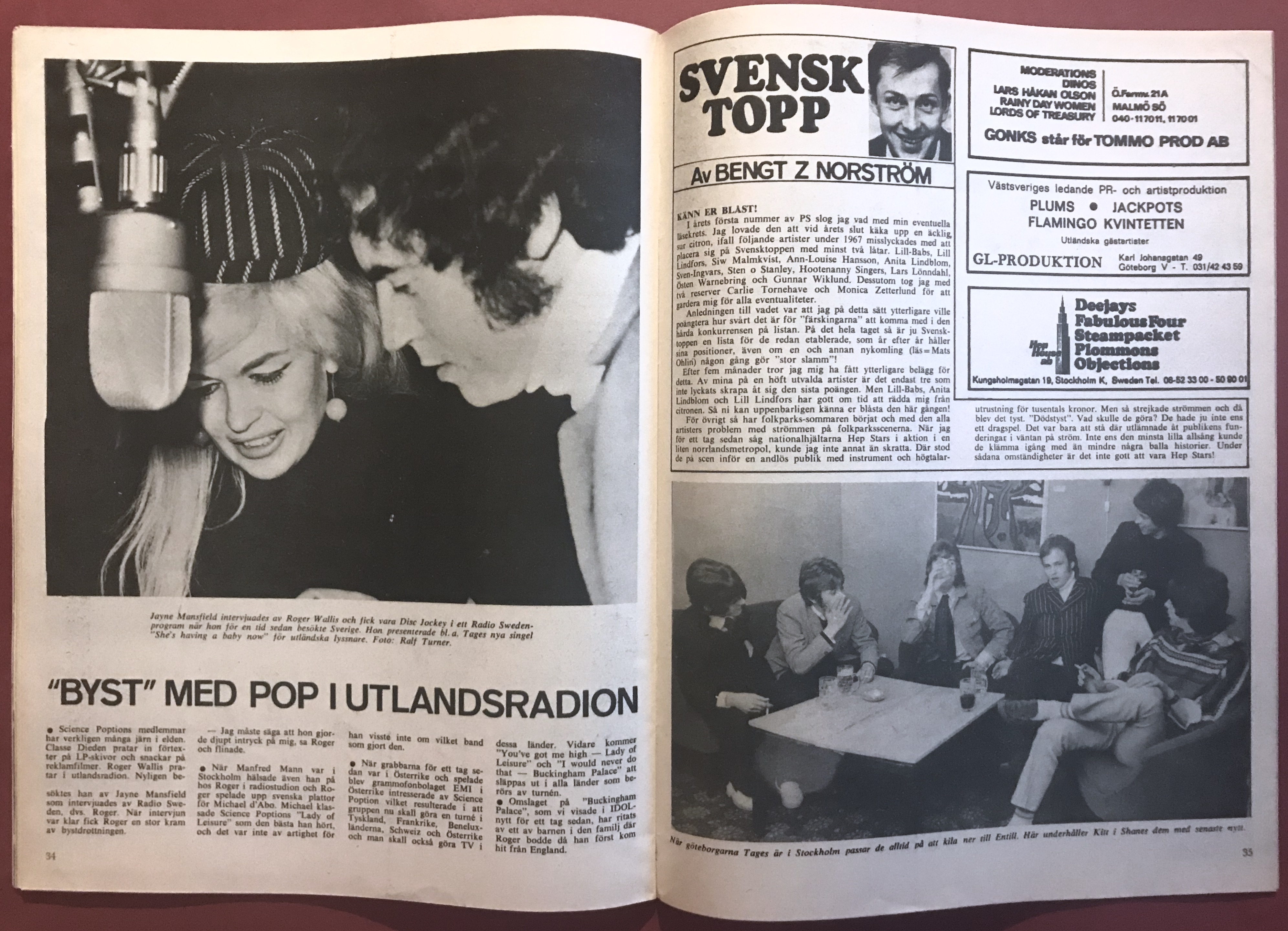 IDOLNYTT - No 11 1967 TAGES / Tommy omslag - 10