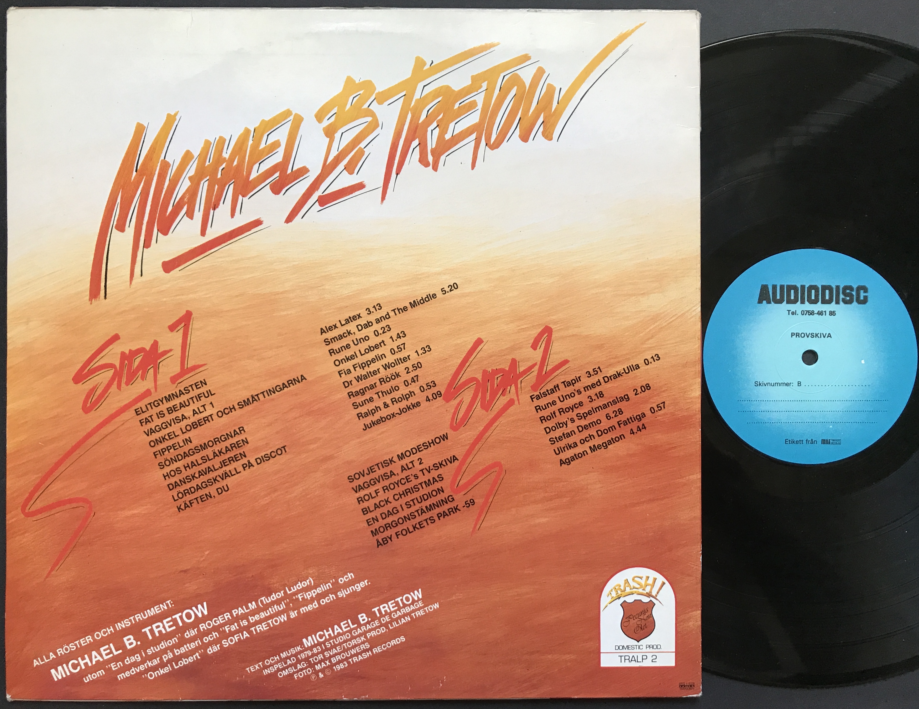 (ABBA) MICHAEL B. TRETOW - "same" Swe-orig TESTPRESS LP 1983 - 2