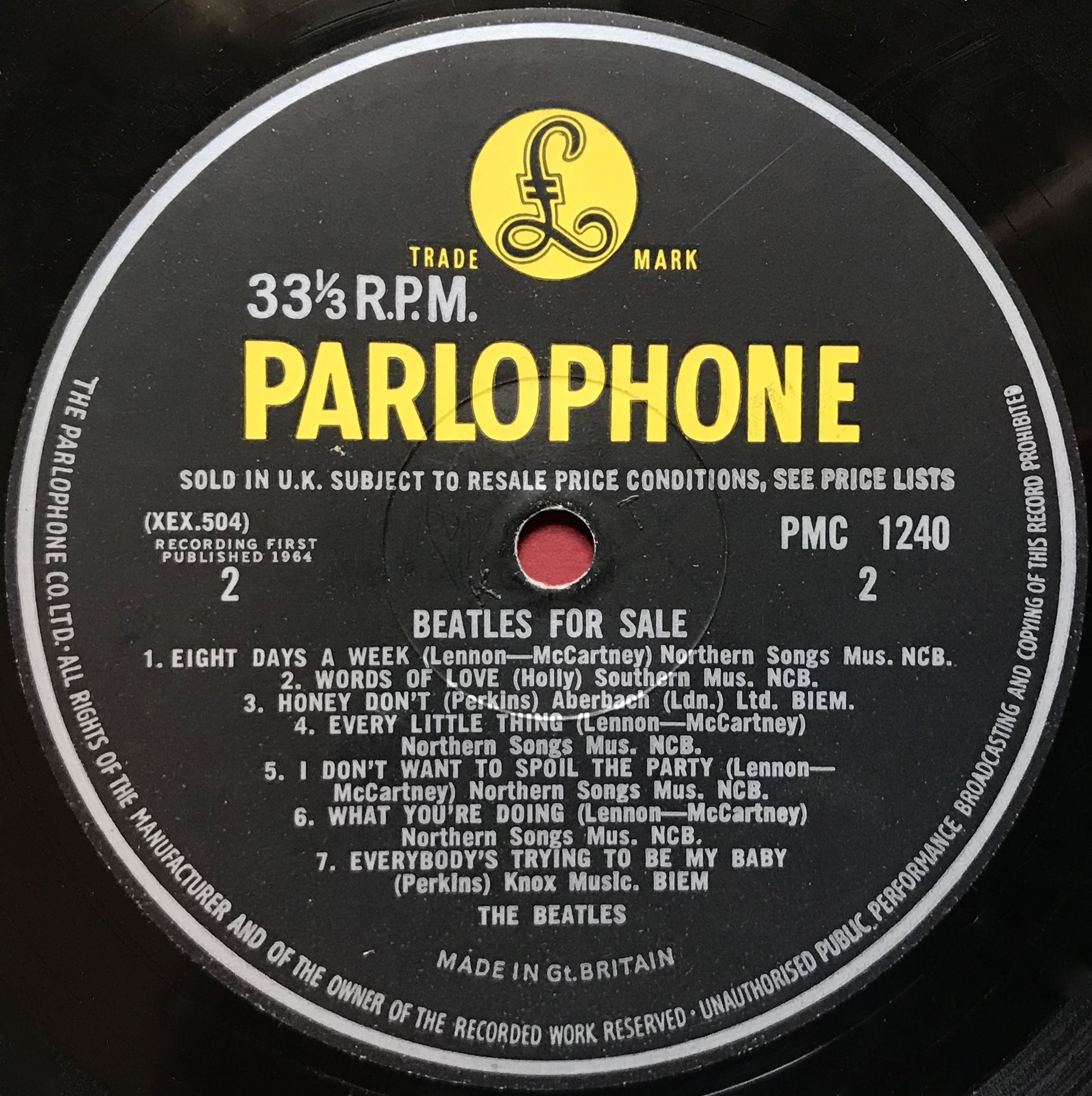 ○UK-ParlophoneオリジナルMono!! The Beatles Help! ロック、ポップス