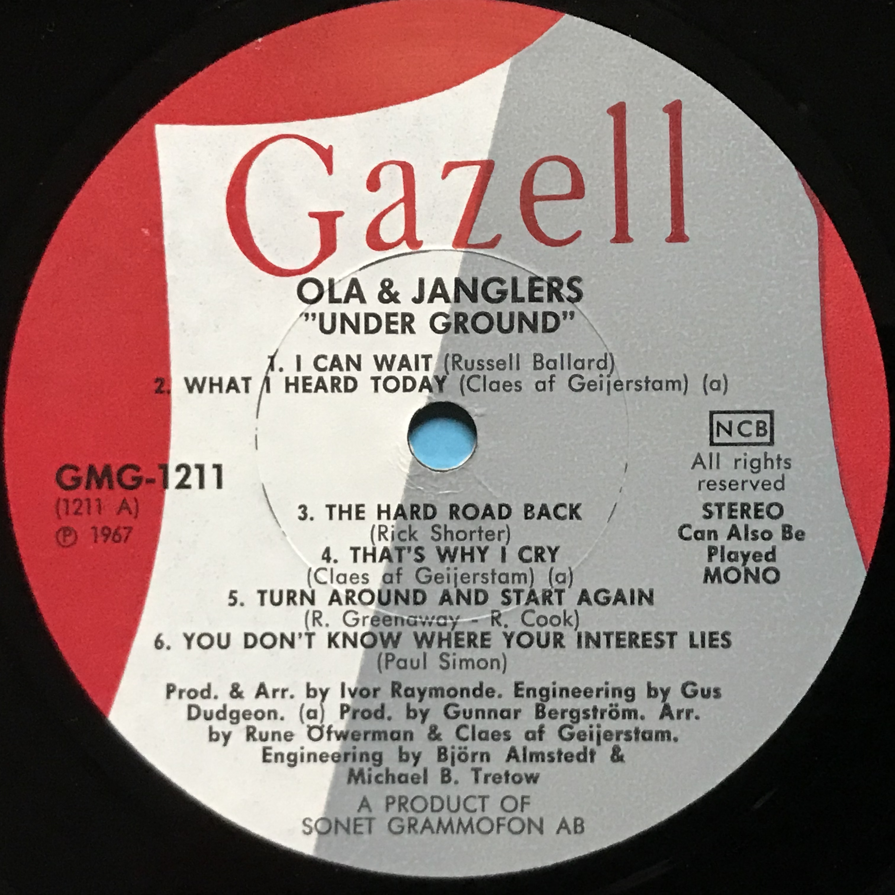 OLA & JANGLERS - Under-ground Swe-orig LP 1967 - 3
