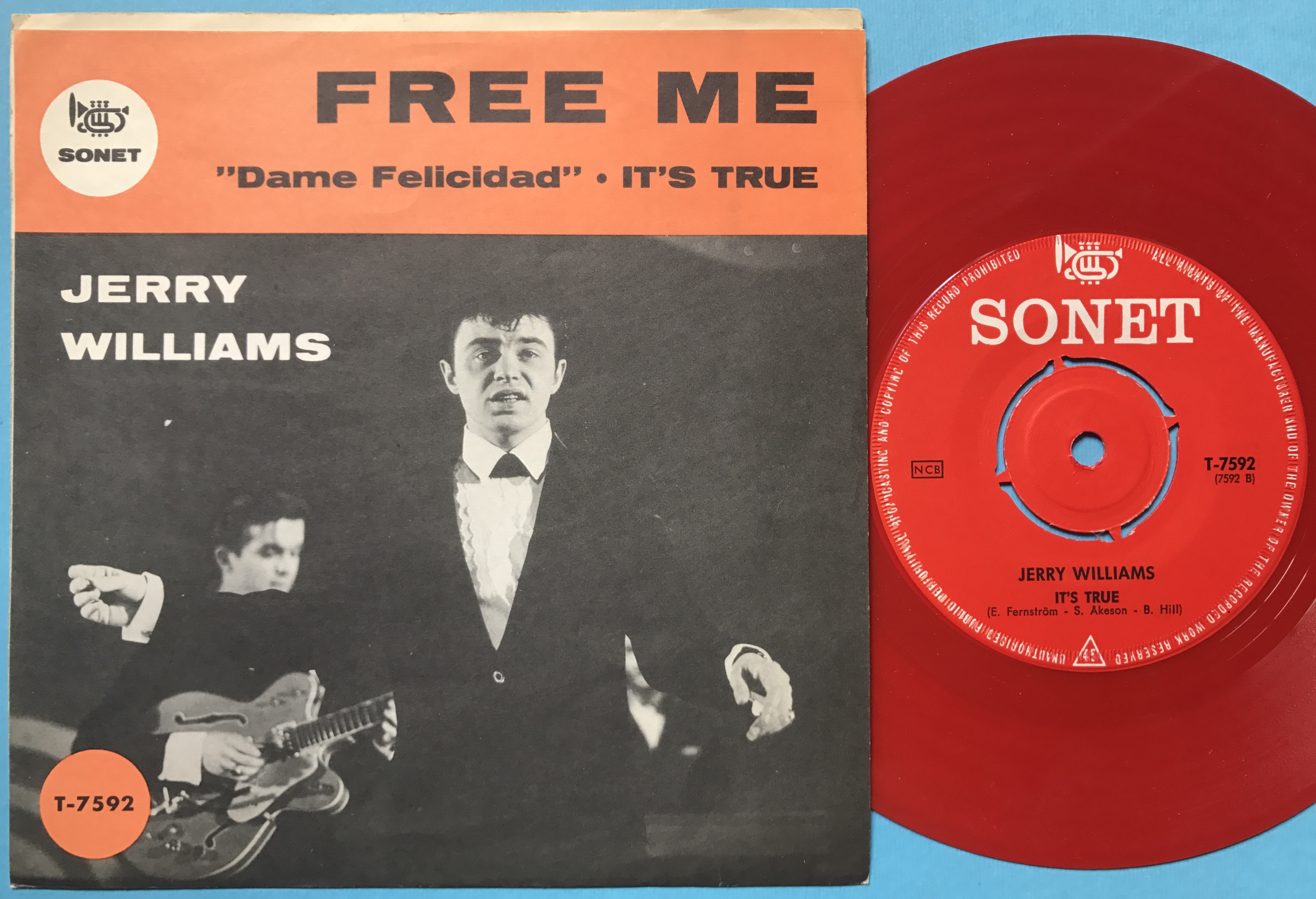 JERRY WILLIAMS - Free me Swe PS 1964 - 2