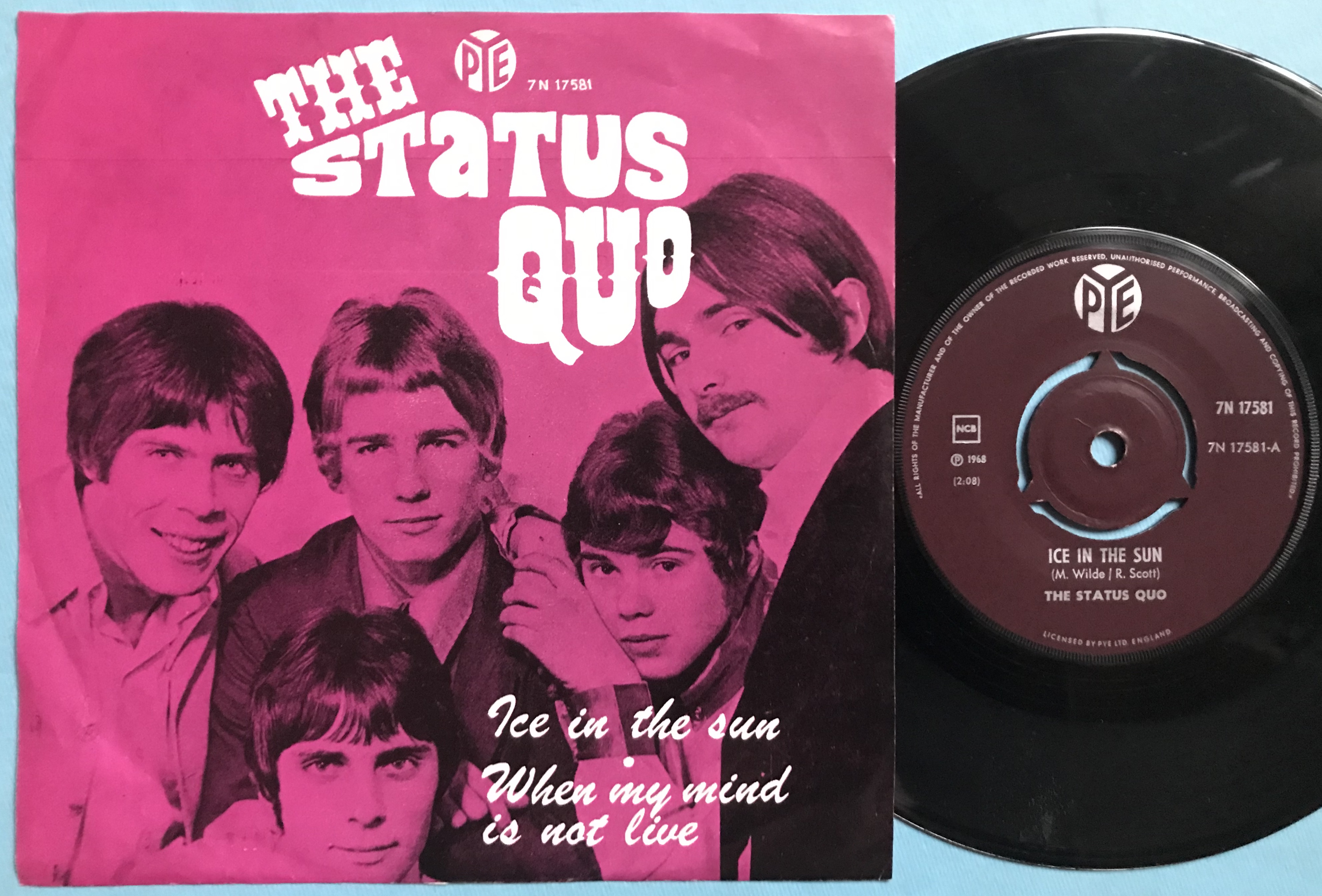 STATUS QUO - Ice in the sun Norway PS 1969