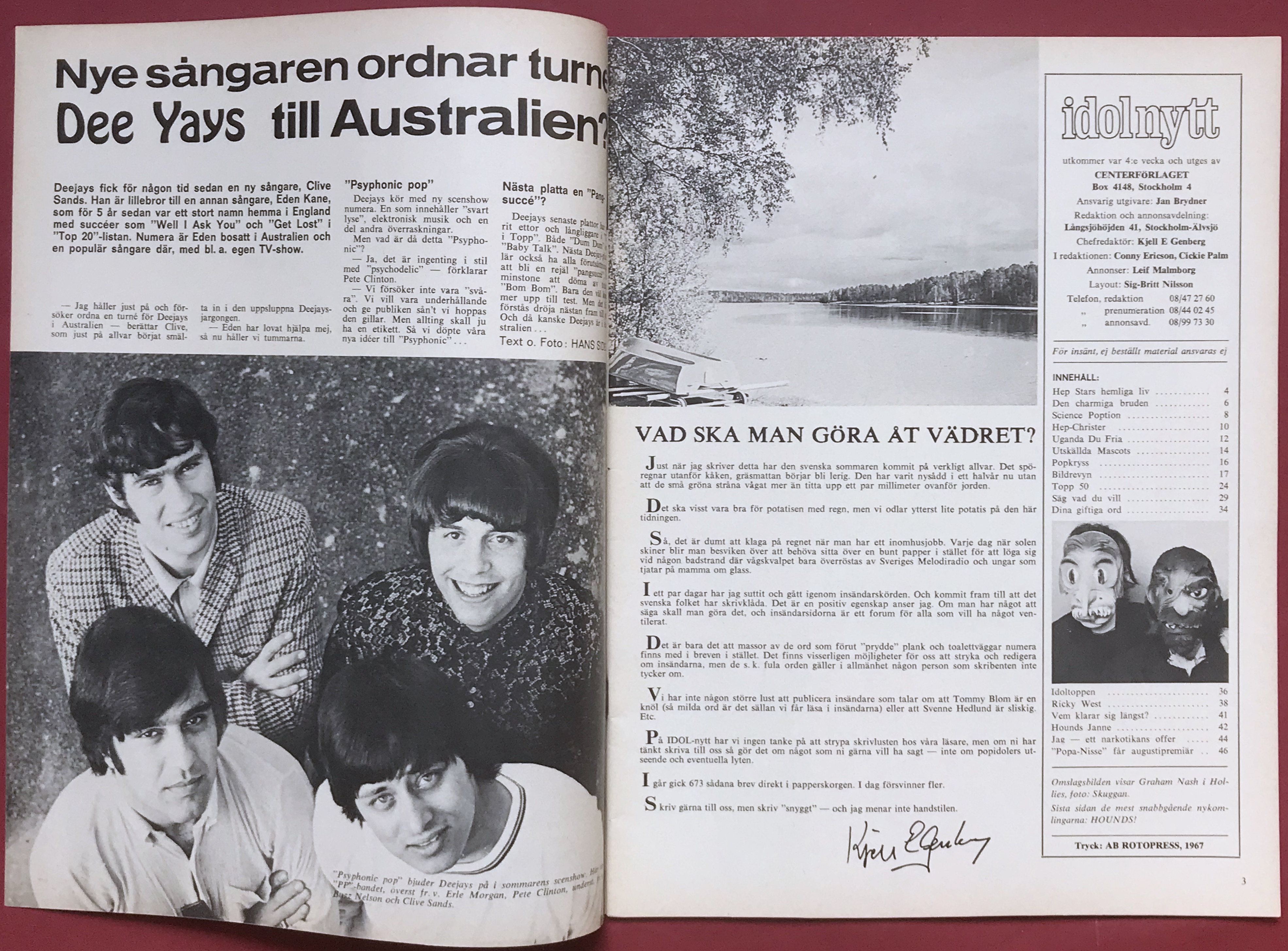 IDOLNYTT - No 13 1967 HOLLIES / Graham Nash omslag - 3
