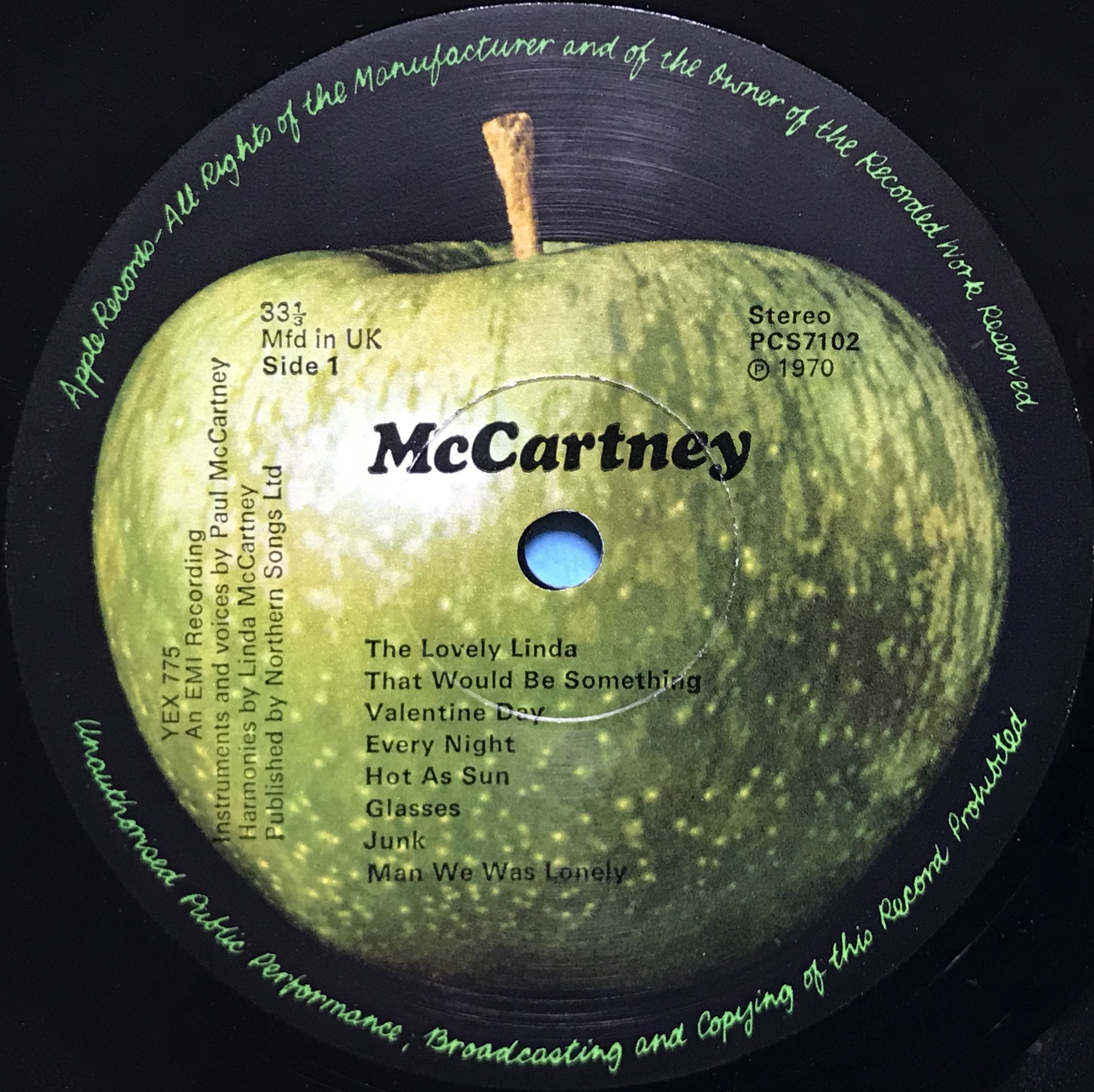 Paul McCARTNEY★McCARTNEY UK Apple オリジナル Nostalgipalatset - PAUL McCARTNEY - McCartney UK-orig LP 1970