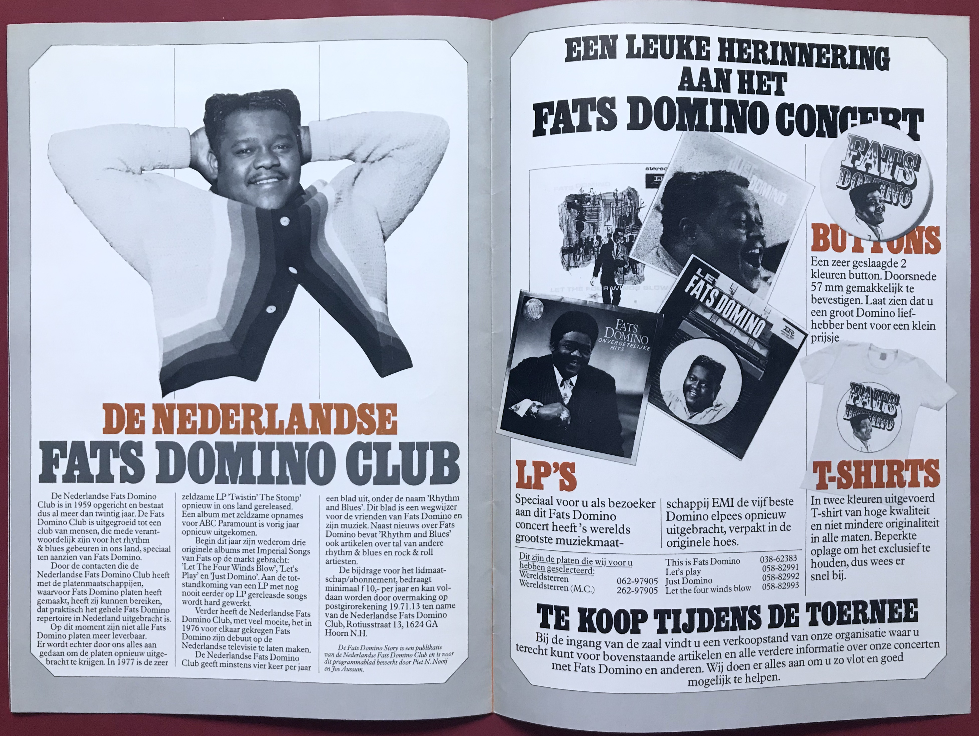 FATS DOMINO - SIGNED Tour program ca 1980 - 6