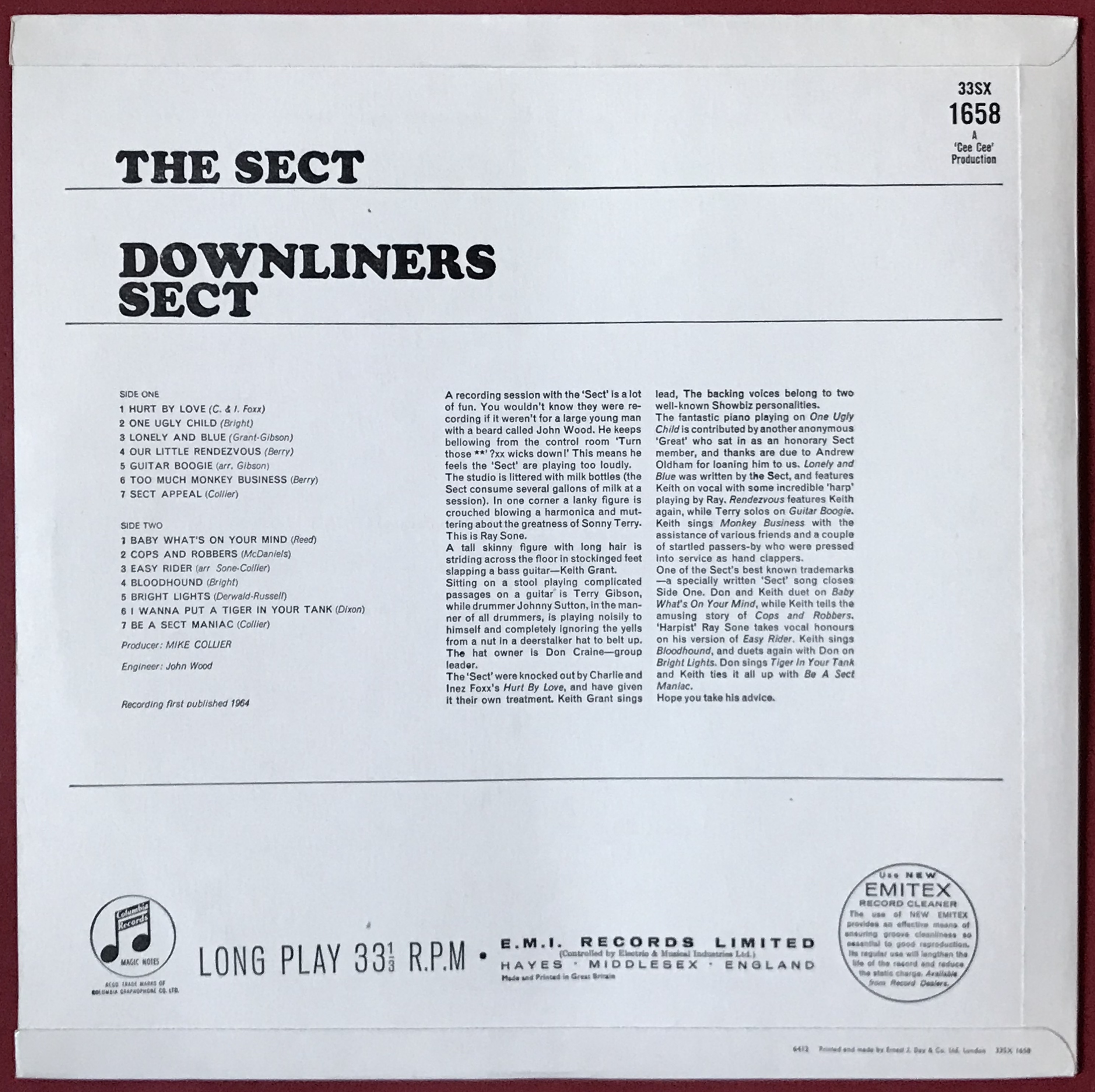 DOWNLINERS SECT - The sect UK-orig LP 1964 - 3