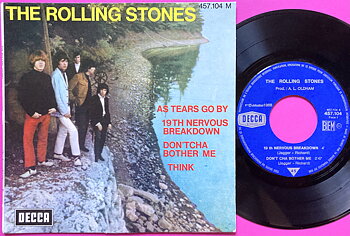 ROLLING STONES - As tears go by +3 Fransk EP 1966