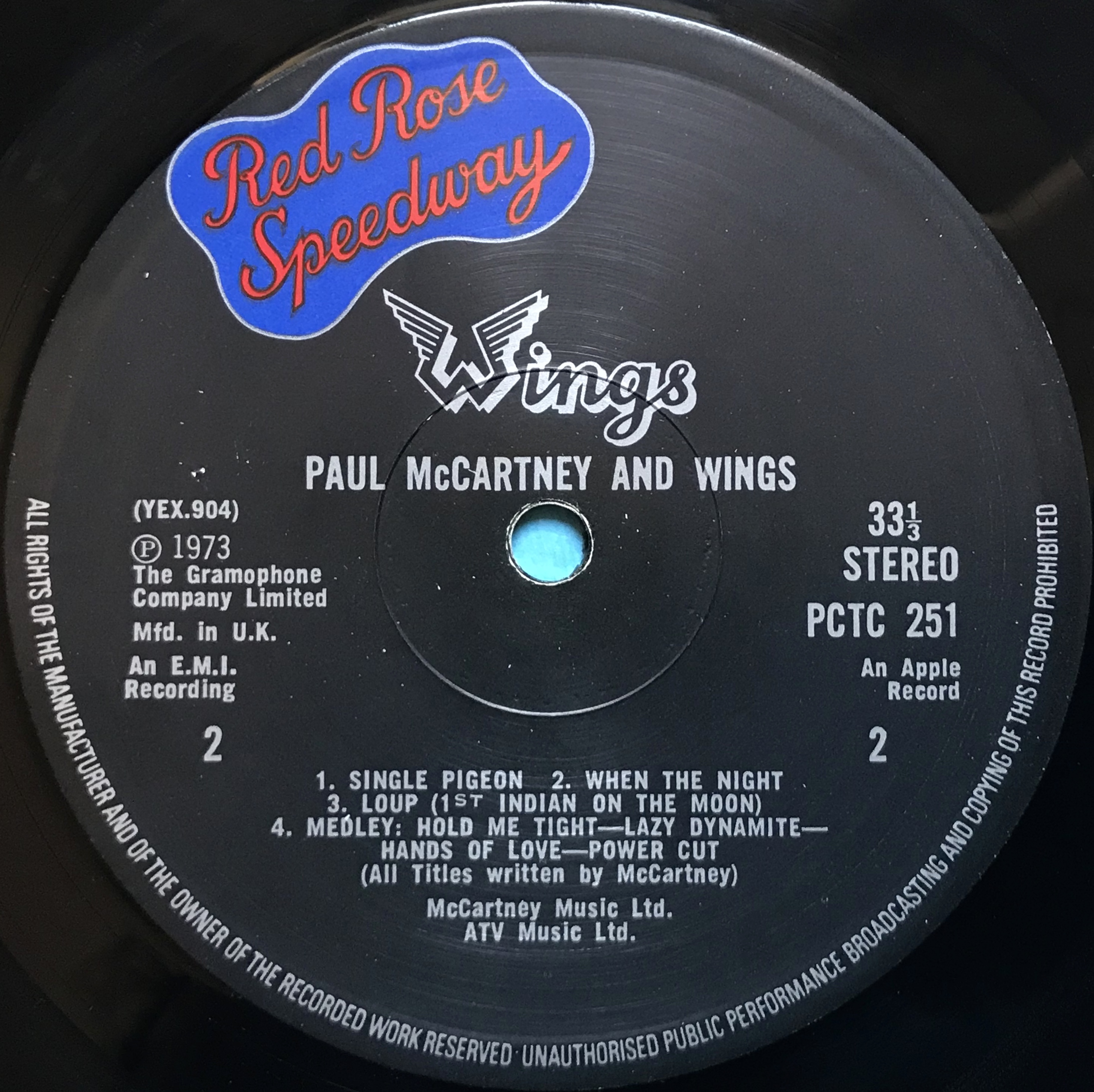 WINGS - Red rose speedway UK-orig LP 1973 - 6