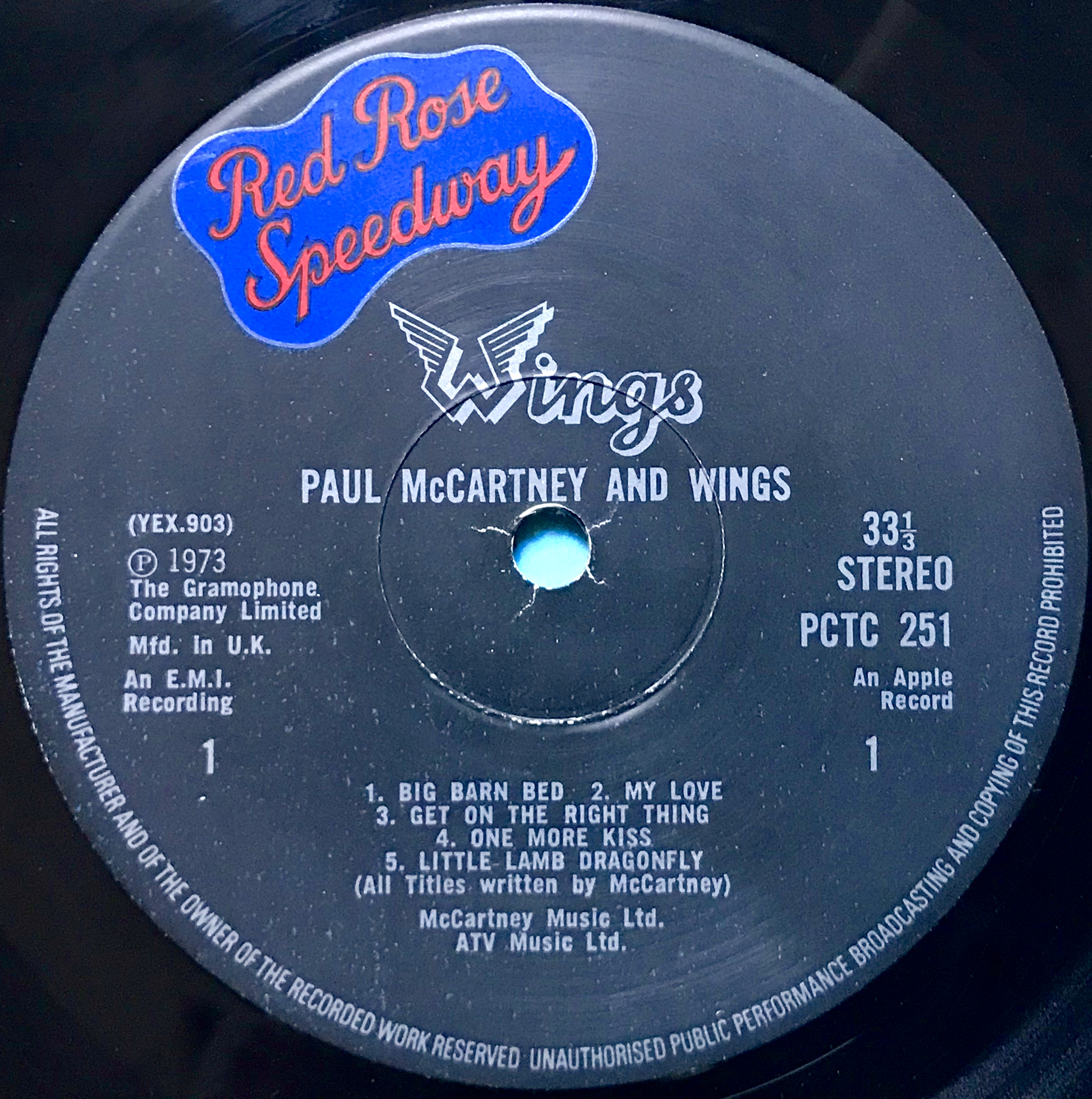WINGS - Red rose speedway UK-orig LP 1973 - 5