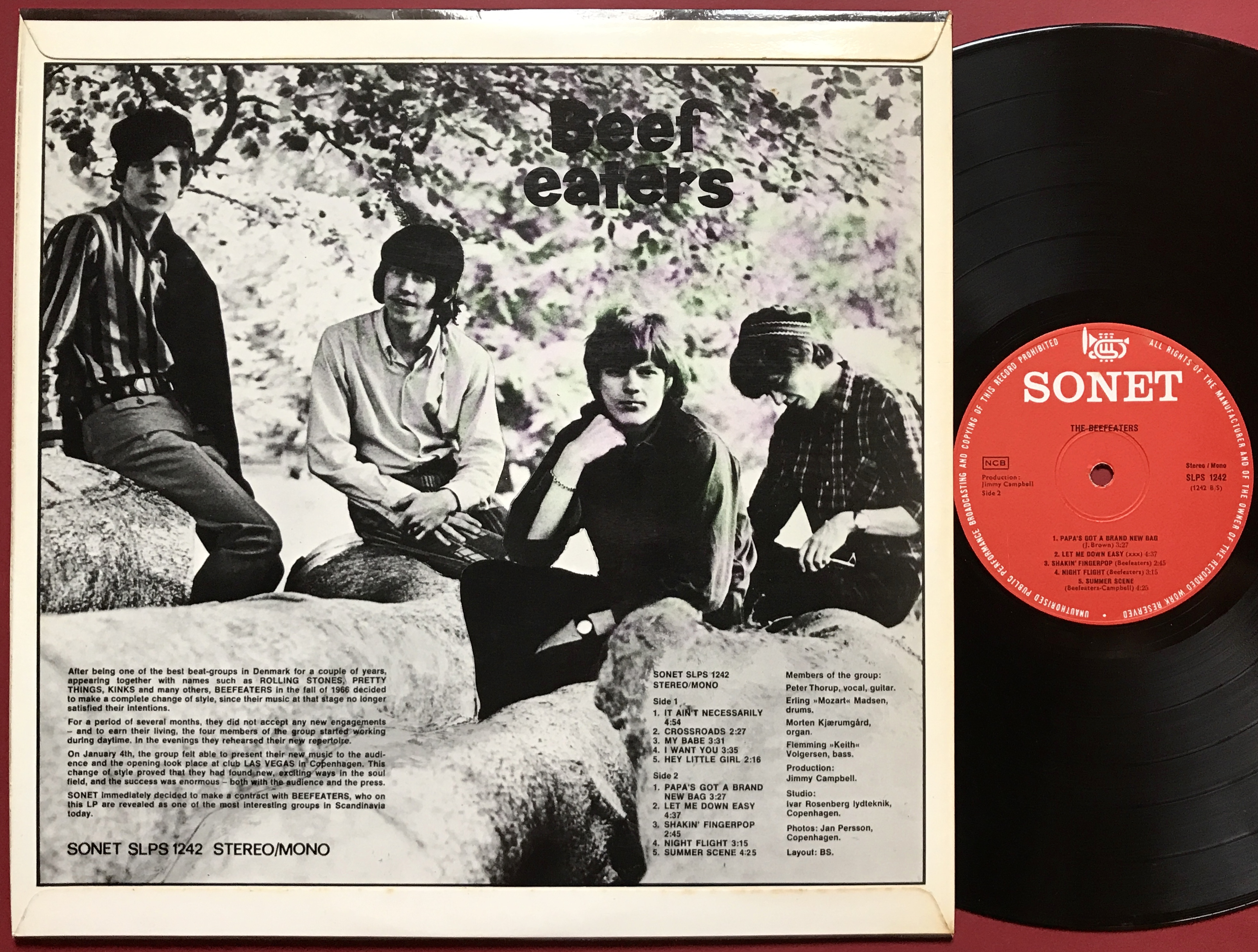 BEEFEATERS - "same" Danish-orig LP 1967 - 2