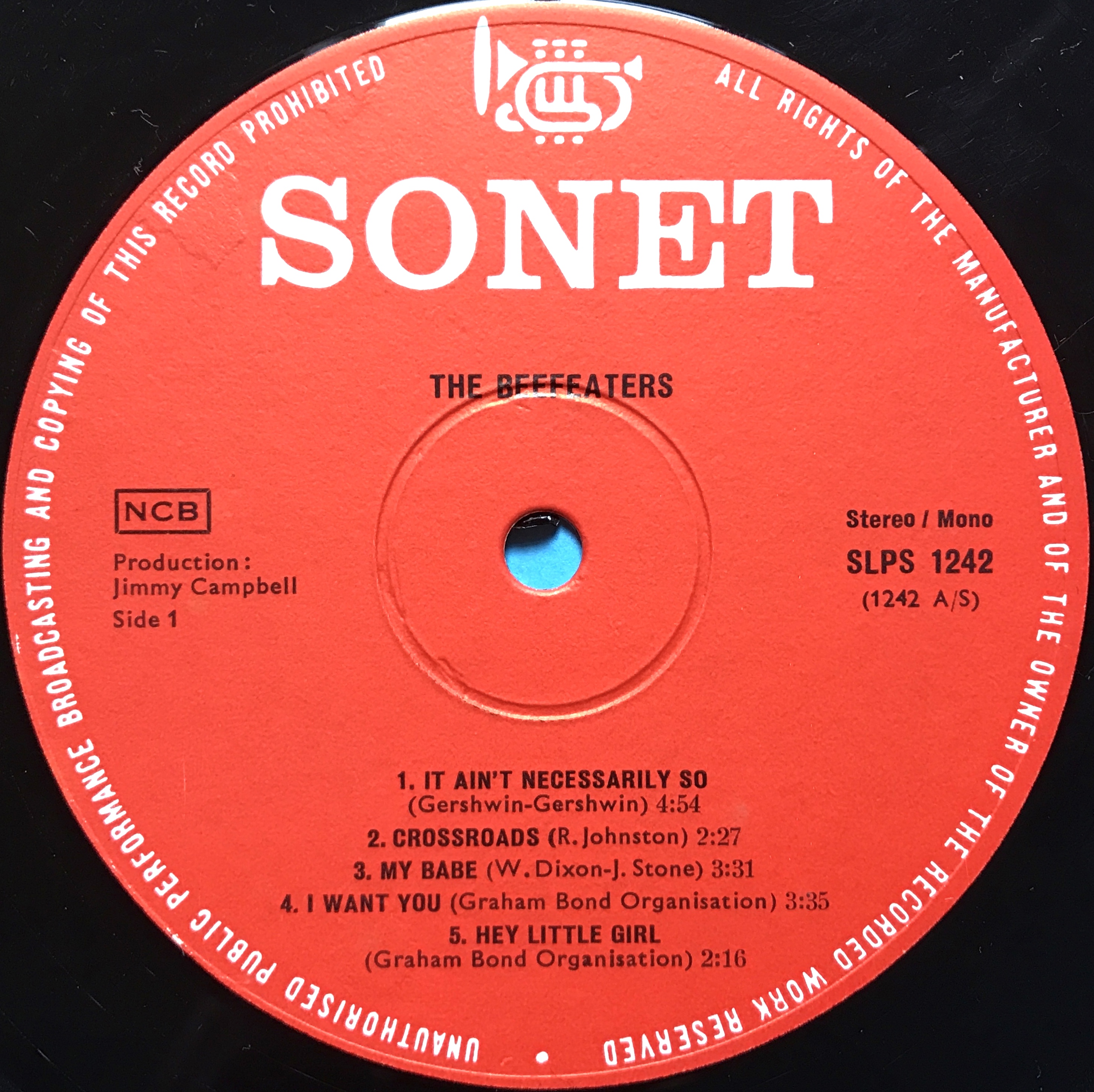 BEEFEATERS - "same" Danish-orig LP 1967 - 3