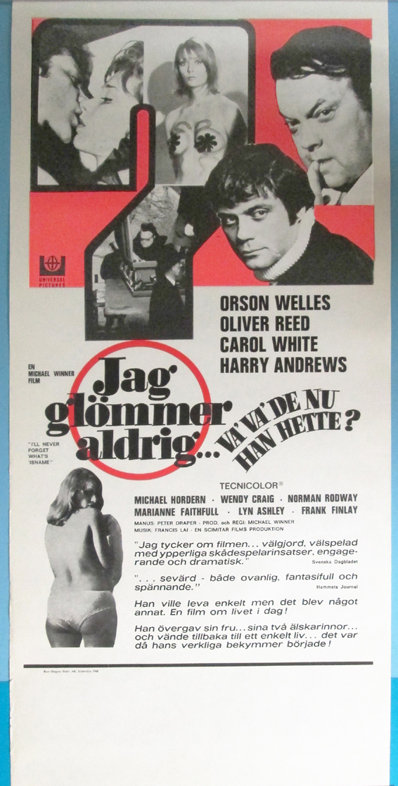 I'LL NEVER FORGET WHAT'S'ISNAME  (1967)