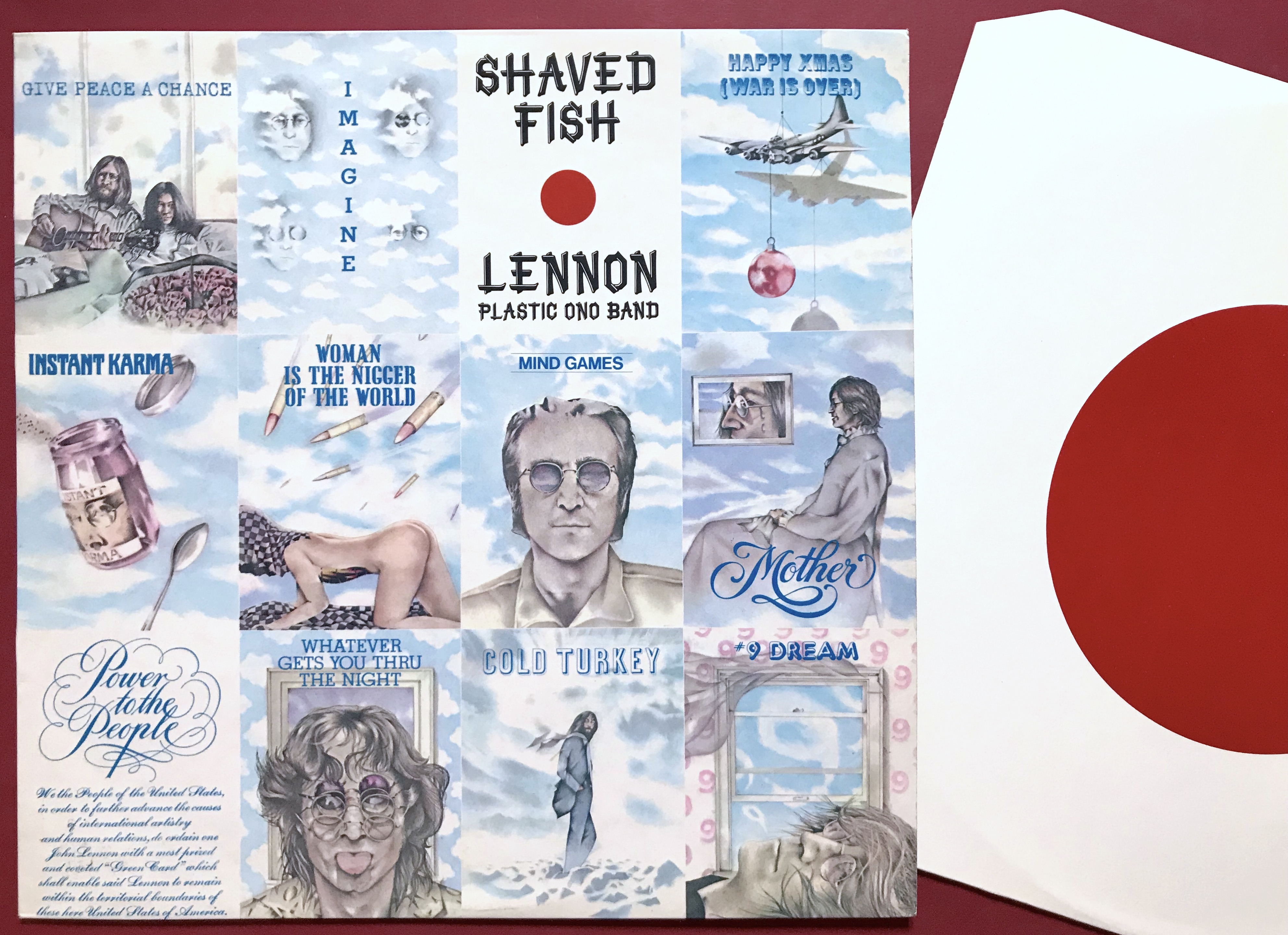 JOHN LENNON - Shaved fish UK-orig LP 1975