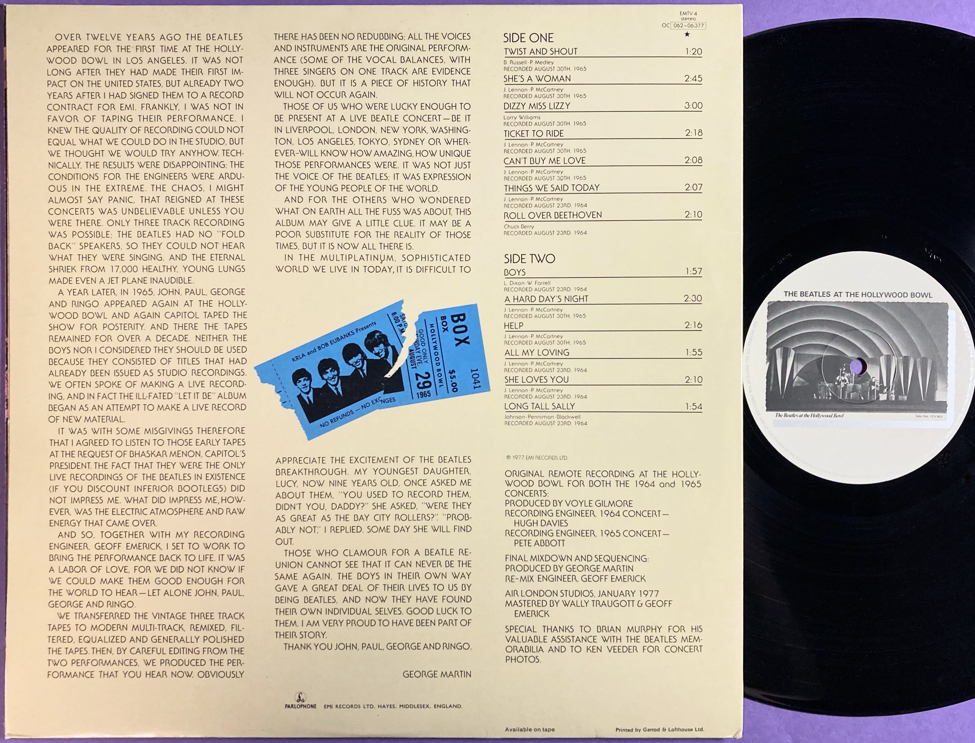 BEATLES - At the Hollywood Bowl UK-orig LP 1977 - 2
