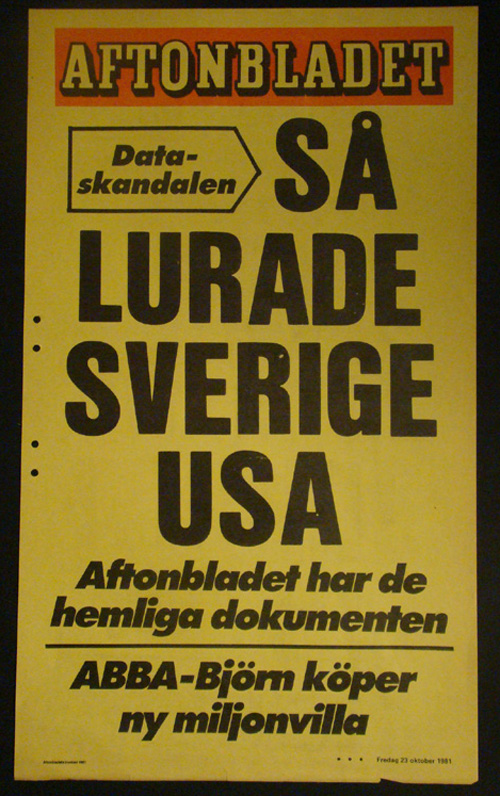 AFTONBLADET LÖPSEDEL (ABBA-BJÖRN)
