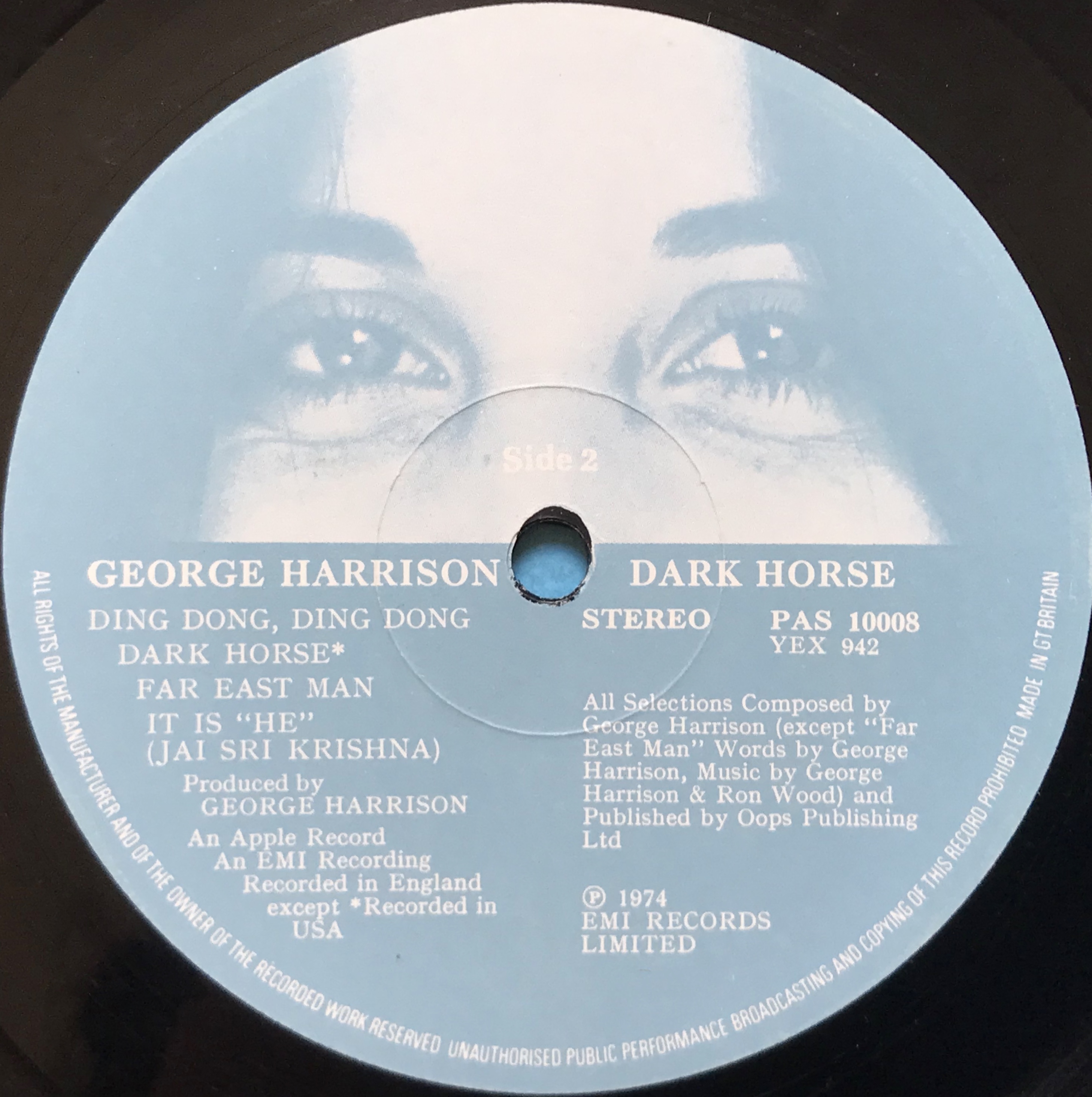 GEORGE HARRISON - Dark horse UK-orig LP 1974 - 5