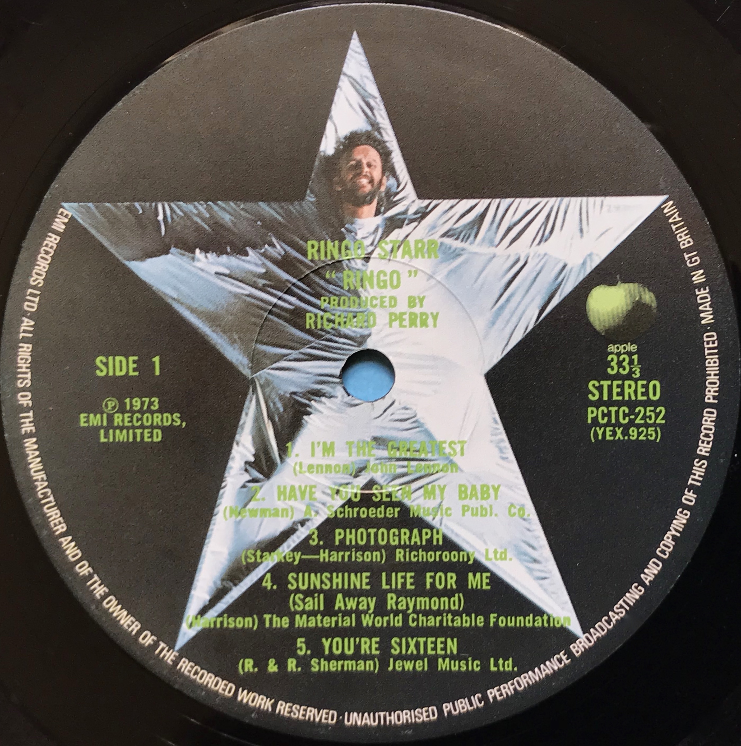 RINGO STARR - Ringo UK-orig LP 1973 - 5