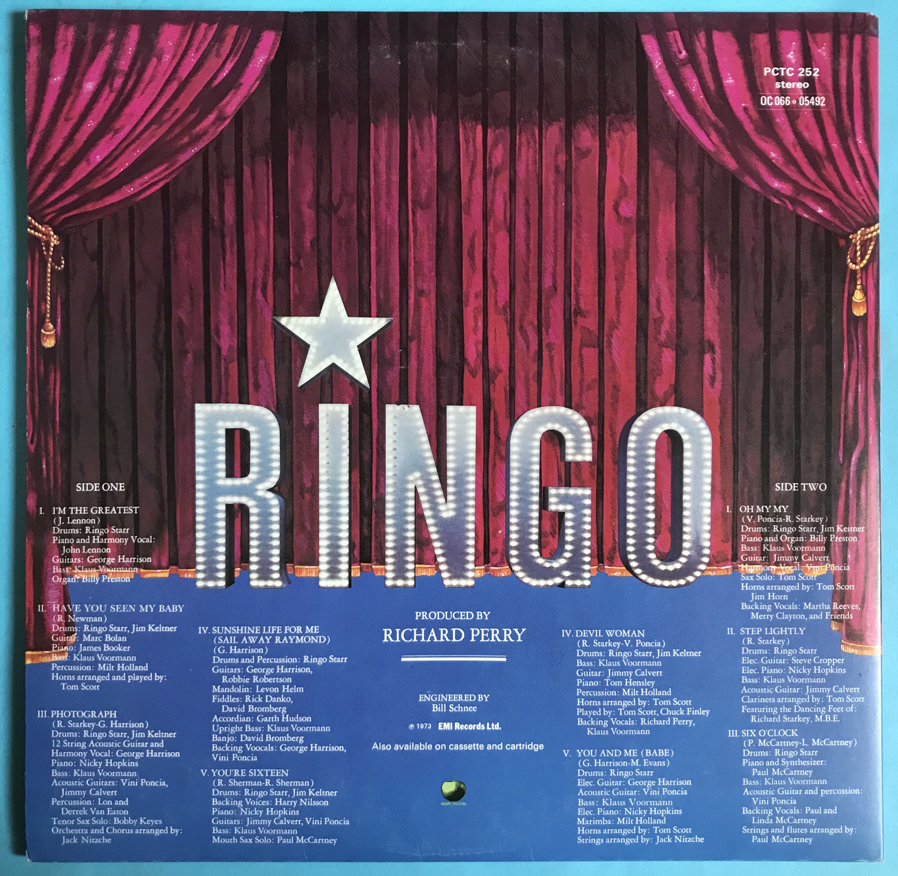 RINGO STARR - Ringo UK-orig LP 1973 - 9