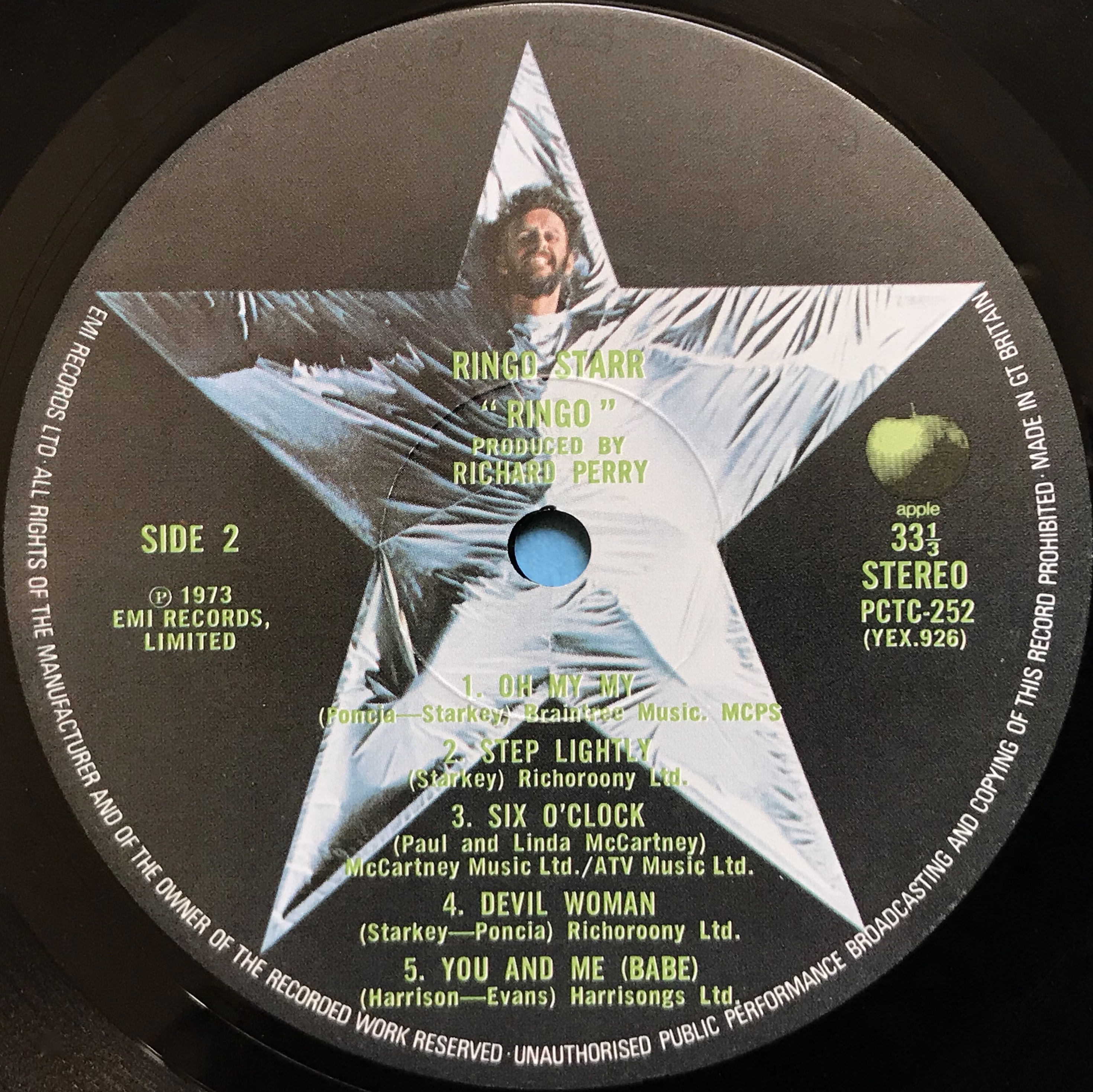 Nostalgipalatset - RINGO STARR - Ringo UK-orig LP 1973