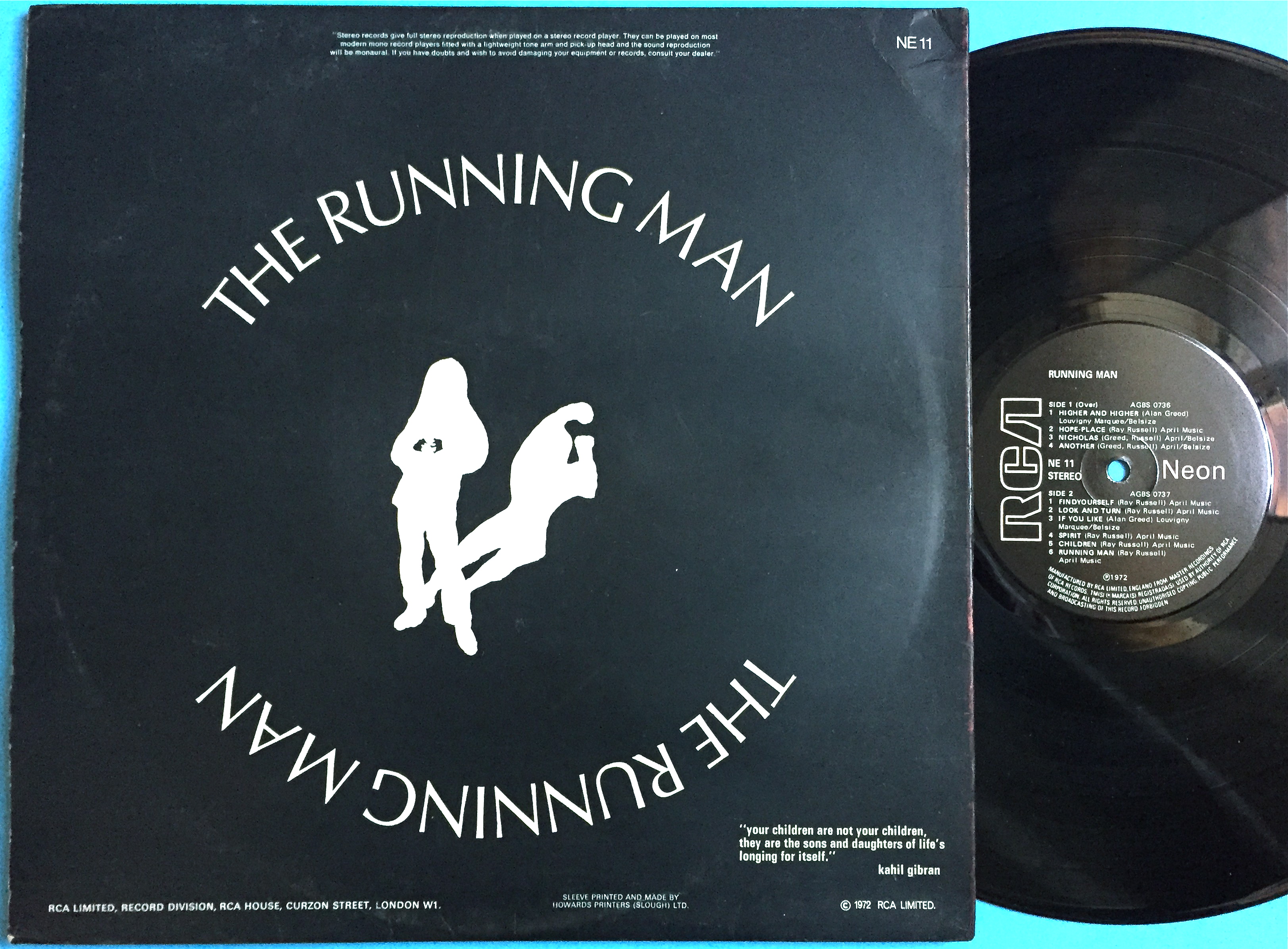 RUNNING MAN - "same" UK-orig Neon LP 1971 - 2