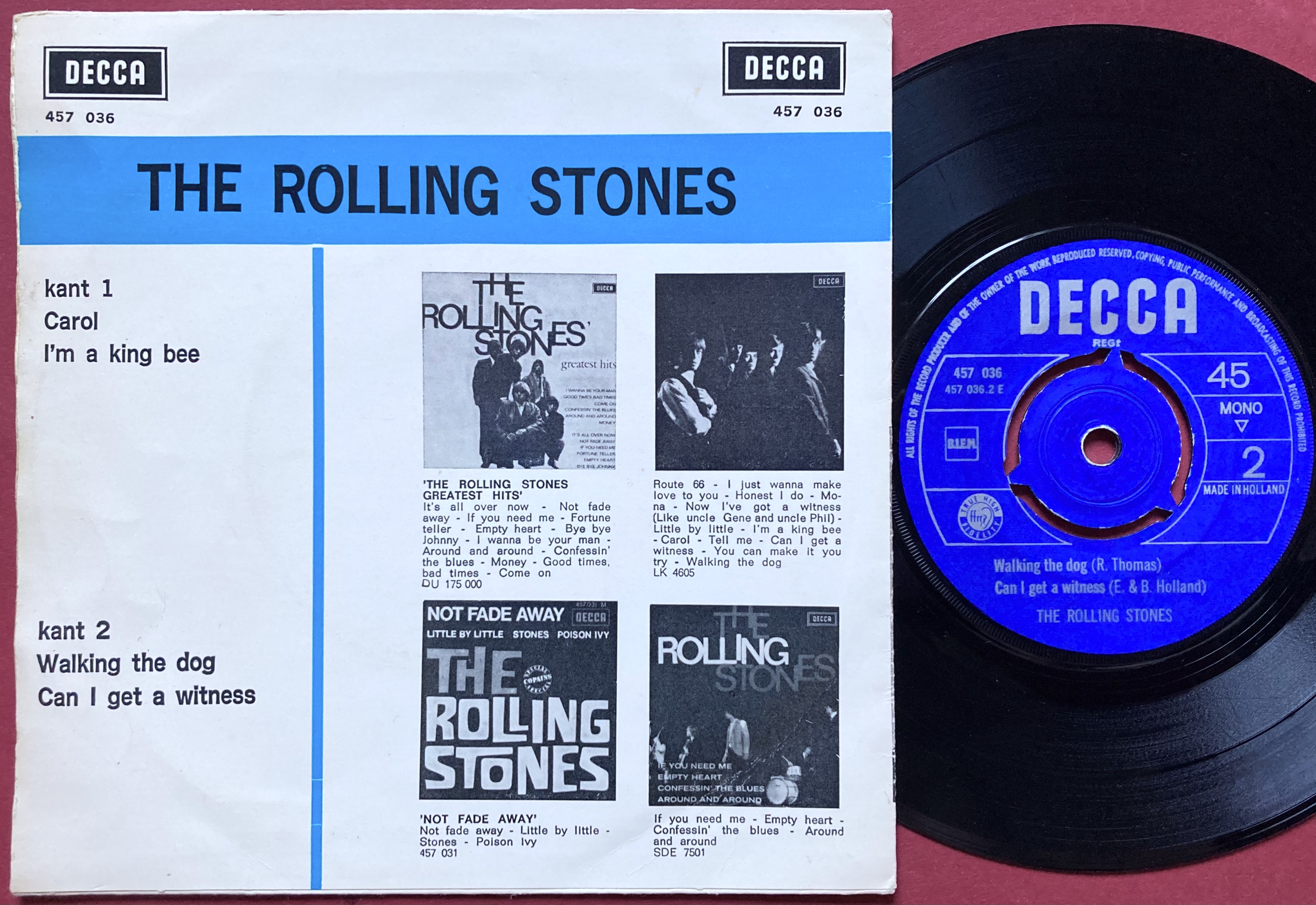 ROLLING STONES - Carol +3 Holländsk EP 1964 - 2