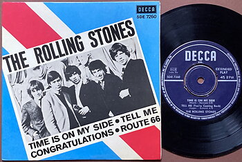 ROLLING STONES - Time is on my side +3 Sweden EP 1964 Dark blue label