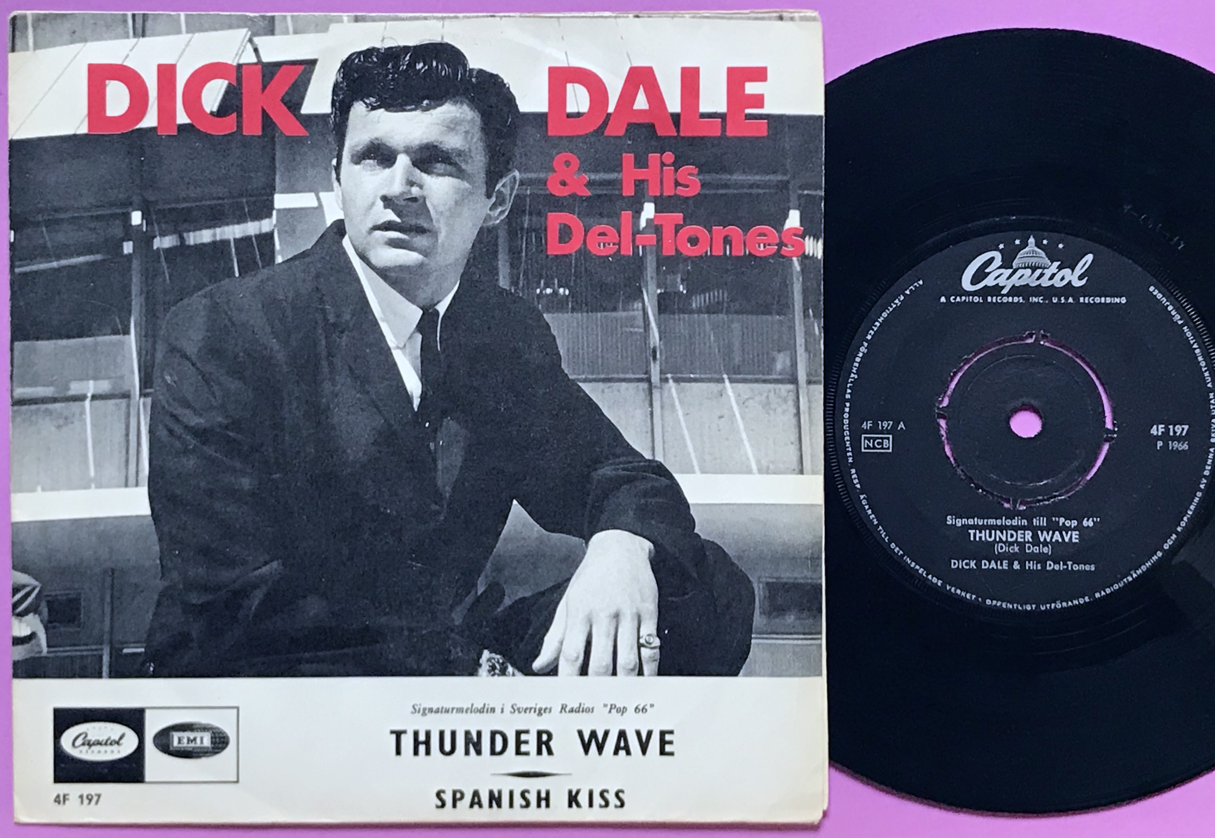 DICK DALE - Thunder wave / Spanish kiss Swe PS 1966