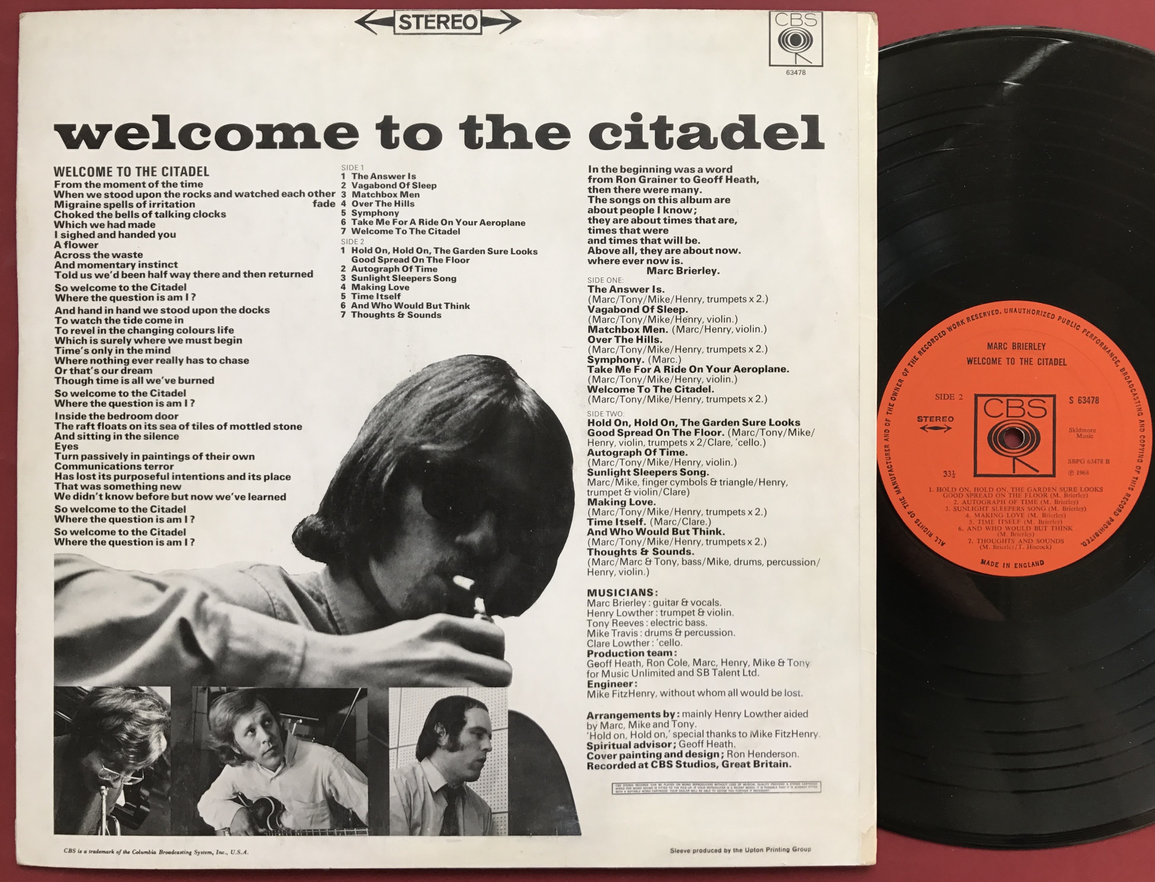 MARC BRIERLEY - The citadel UK-orig LP 1968 - 2