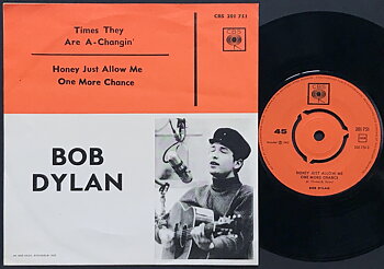 BOB DYLAN - Times they are a-changin' Swe PS 1965