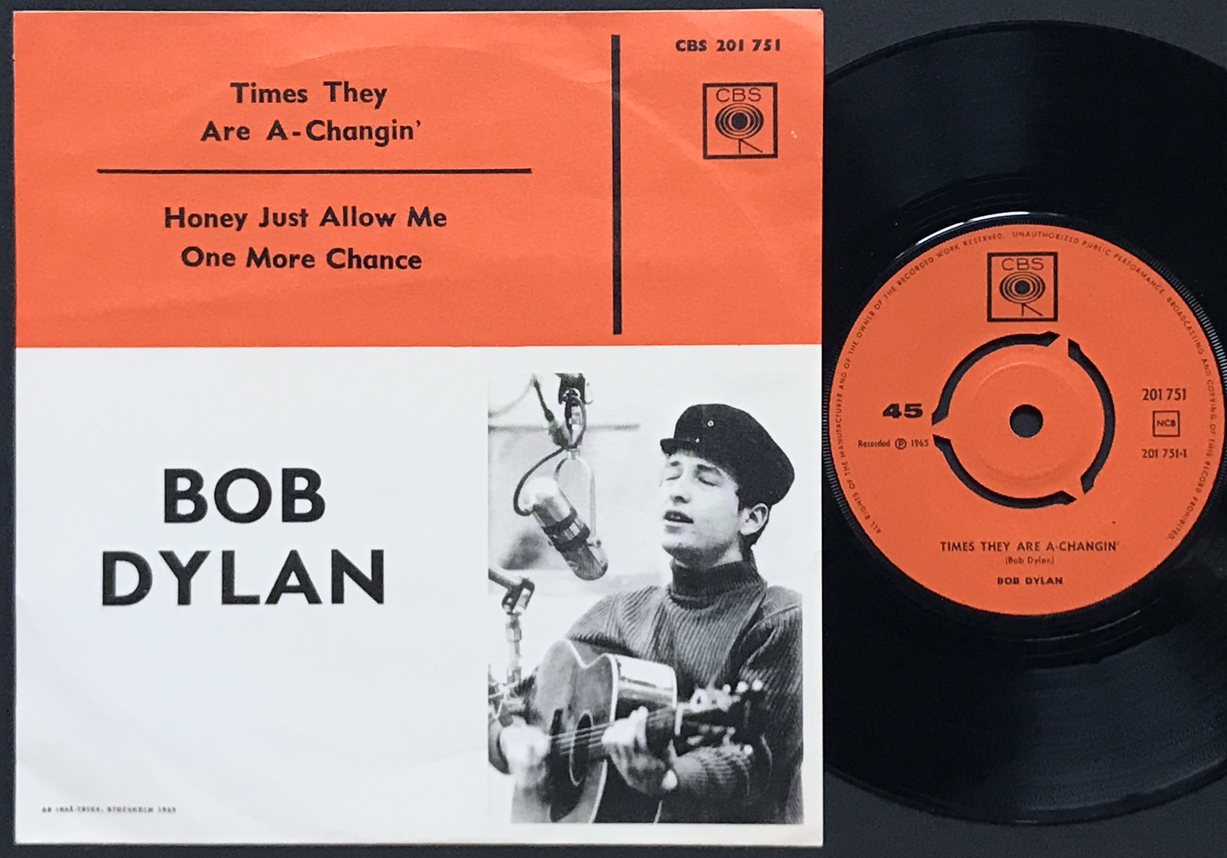 BOB DYLAN - Times they are a-changin' Swe PS 1965 - 2