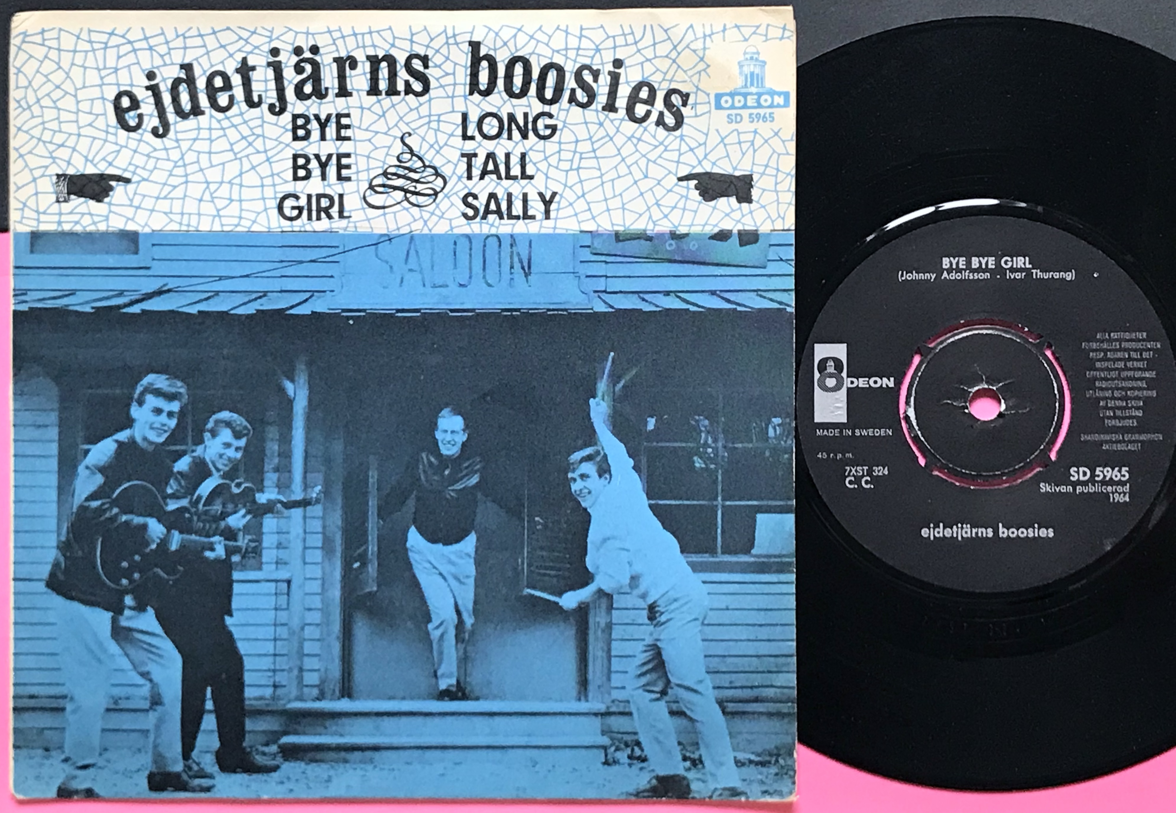 EJDETJÄRNS BOOSIES - Bye bye girl / Long tall Sally Swe PS 1964