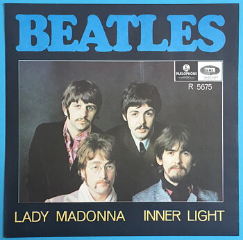 BEATLES - Lady Madonna 7" Swe 1968 ENDAST PS - Arkivex / MINT-!