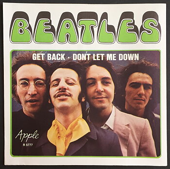 BEATLES - Get back 7" Swe 1969 ENDAST PS - Arkivex / MINT-!