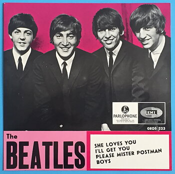 BEATLES - She loves you +3 Swe EP 1964 Svår ROSA - ENDAST PS - Arkivex / MINT-!