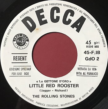 ROLLING STONES - Little red rooster / Get off of my cloud Italien Jukebox PROMO 45  1965
