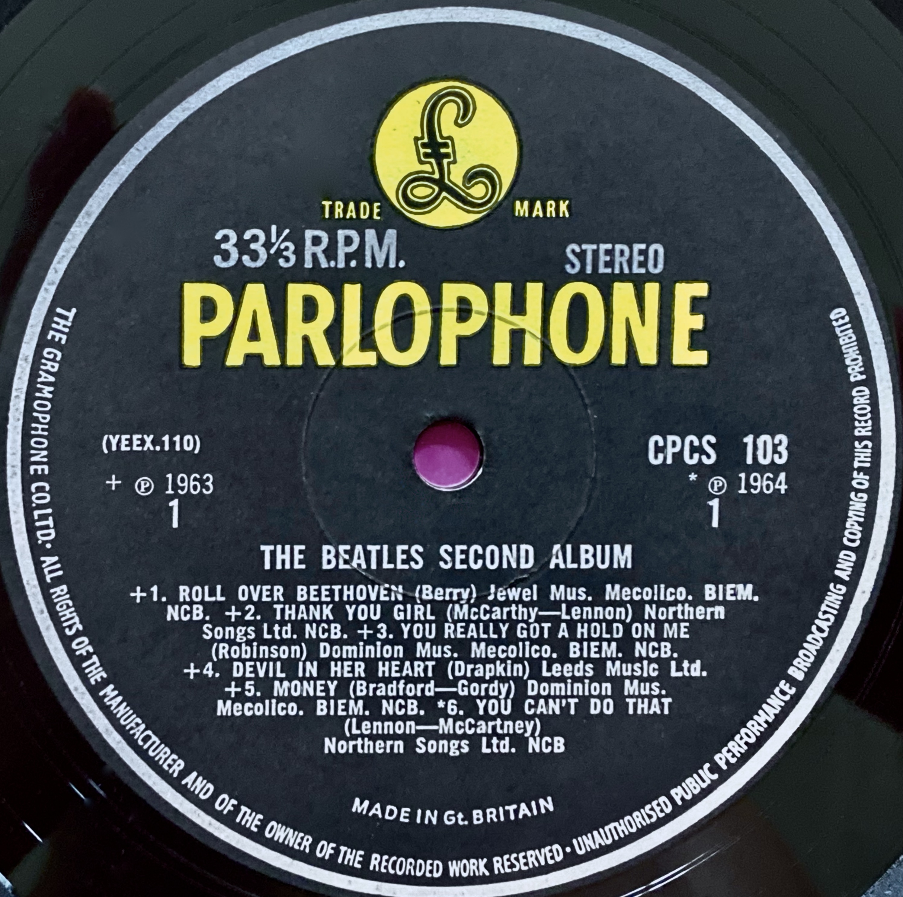 BEATLES - Second album McCarthy Misprint UK-orig Export LP 1965 - 3