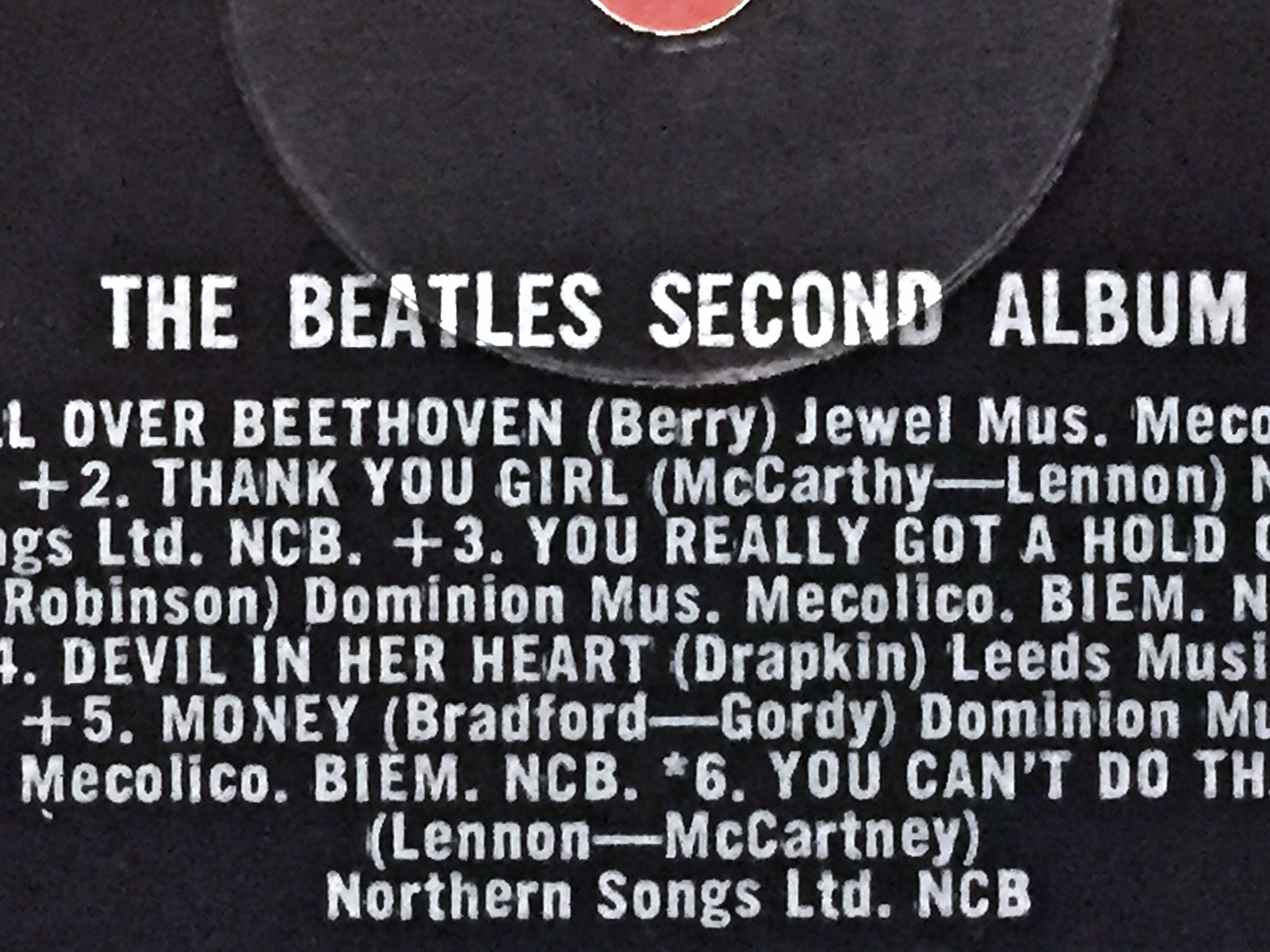 BEATLES - Second album McCarthy Misprint UK-orig Export LP 1965 - 5