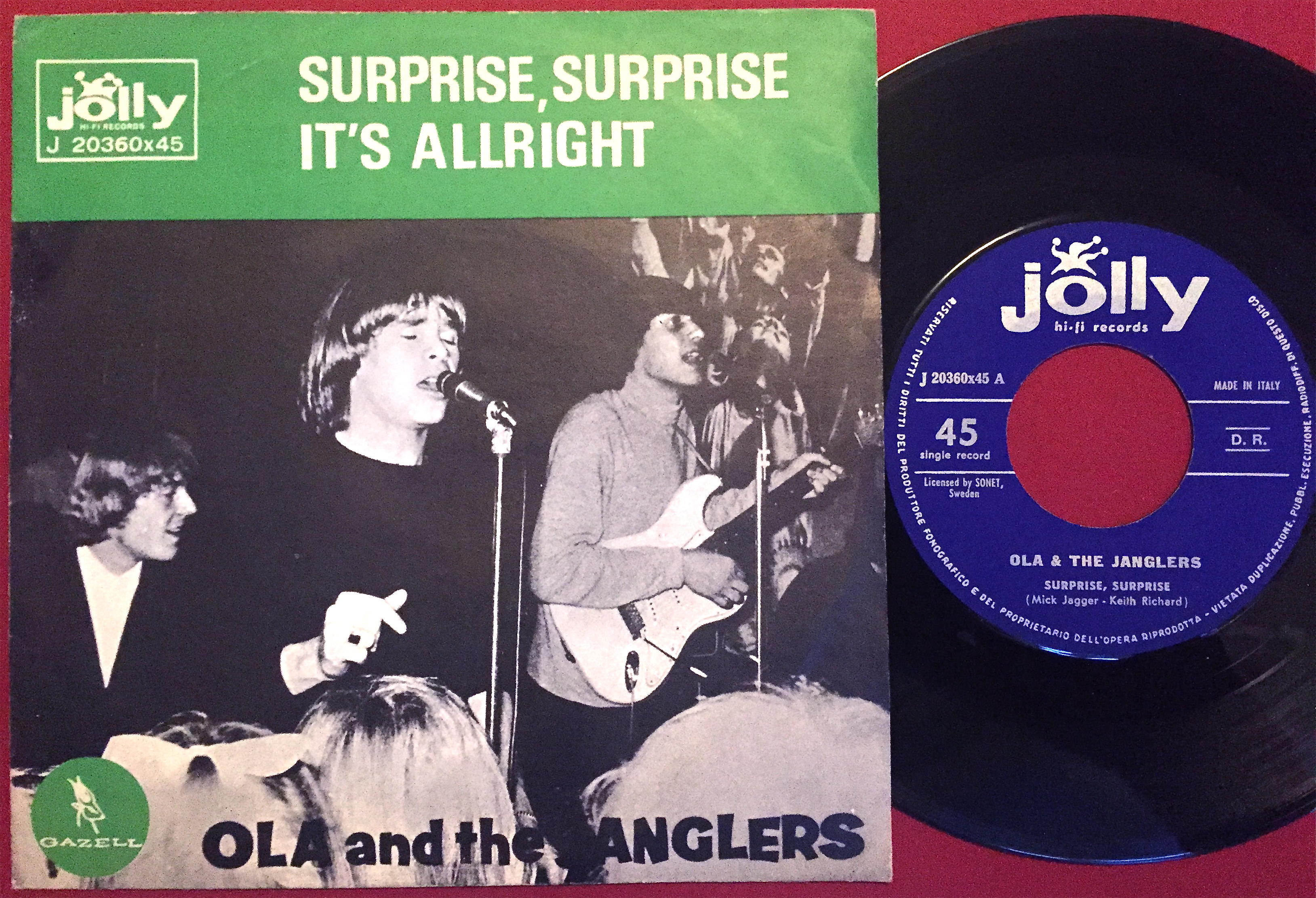 OLA & JANGLERS - Surprise surprise Italy PS 1965