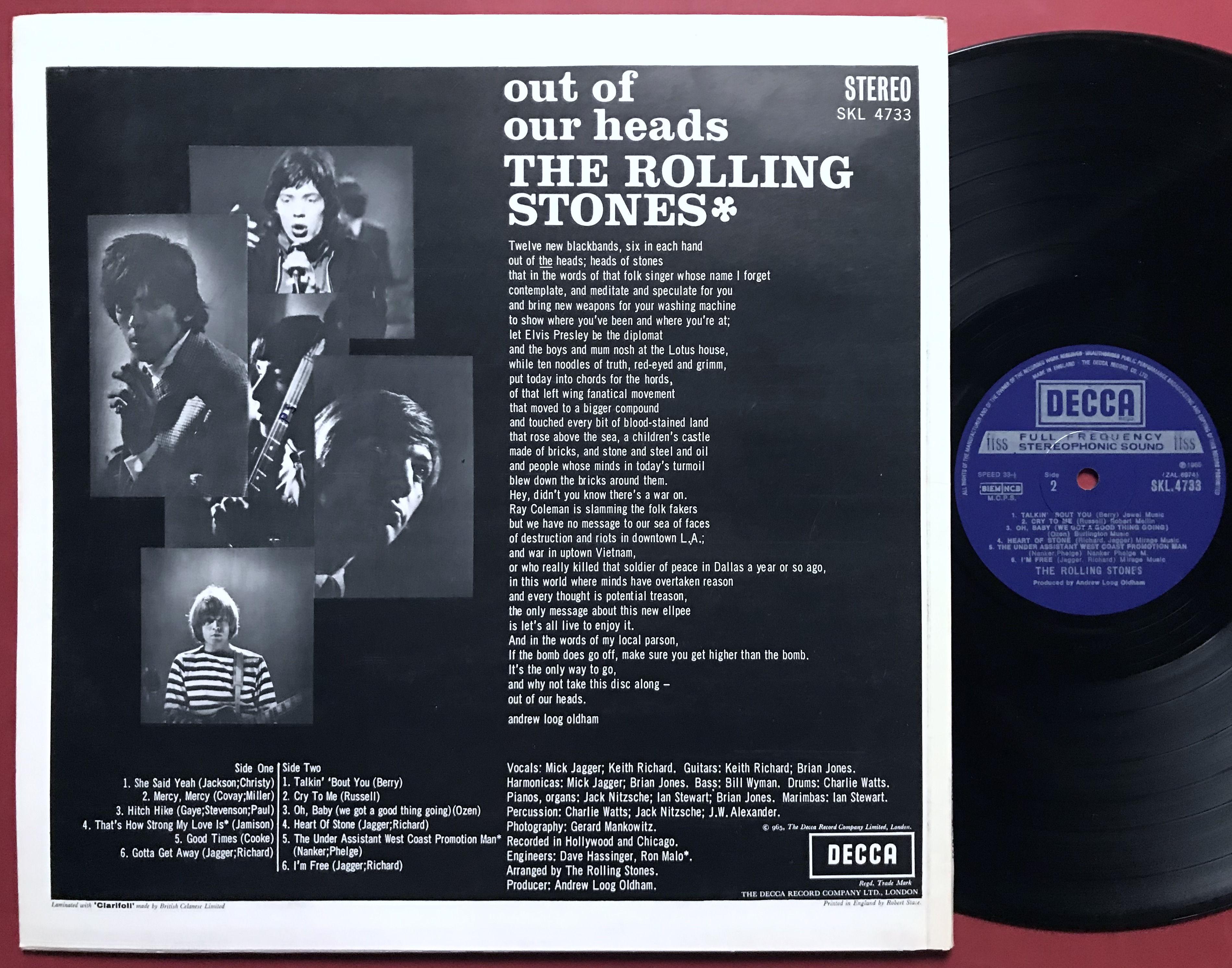 ROLLING STONES - Out of our heads UK LP 1965 - 2