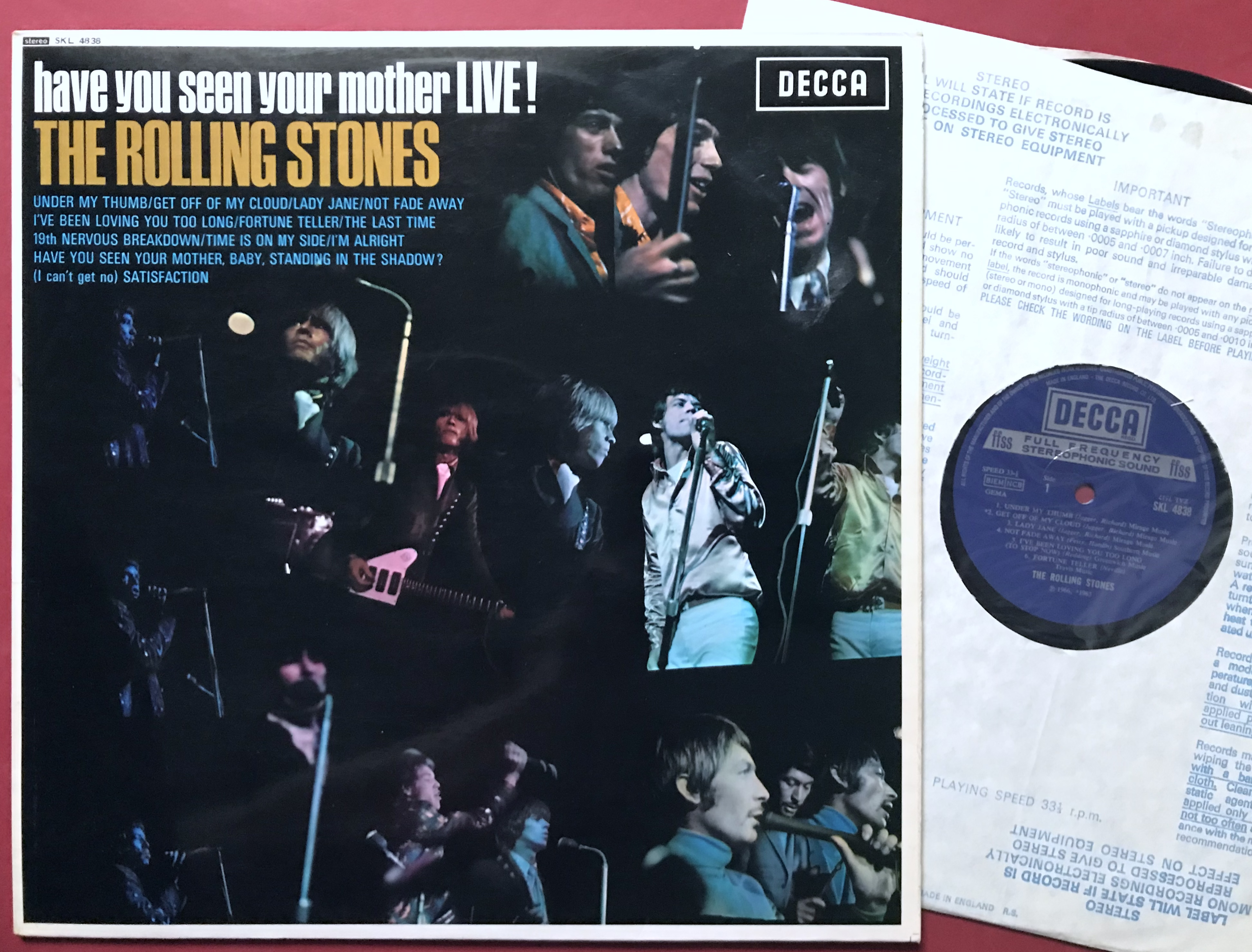ROLLING STONES - Have you seen your mother, LIVE! UK LP 1966