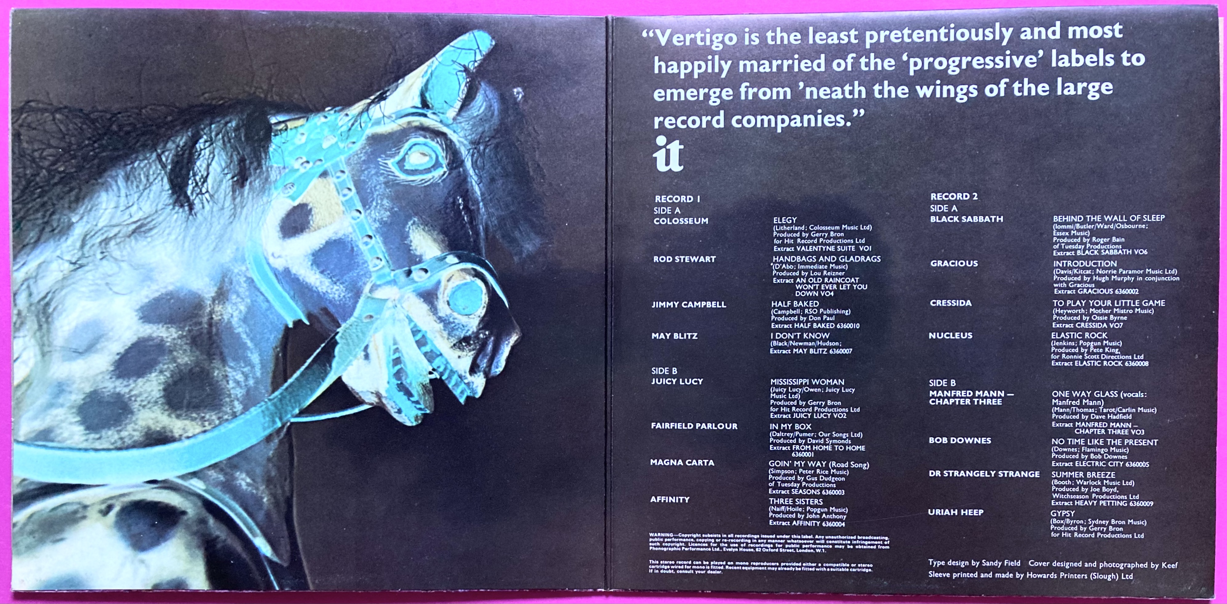 VARIOUS ARTISTS - Vertigo annual 1970 UK-orig Vertigo 2LP - 3