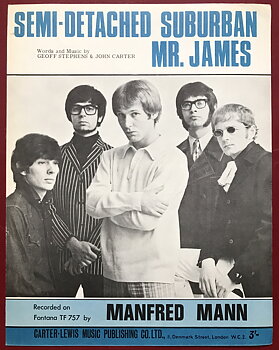 MANFRED MANN - Semi-detached suburban Mr. James Sheet music 1966