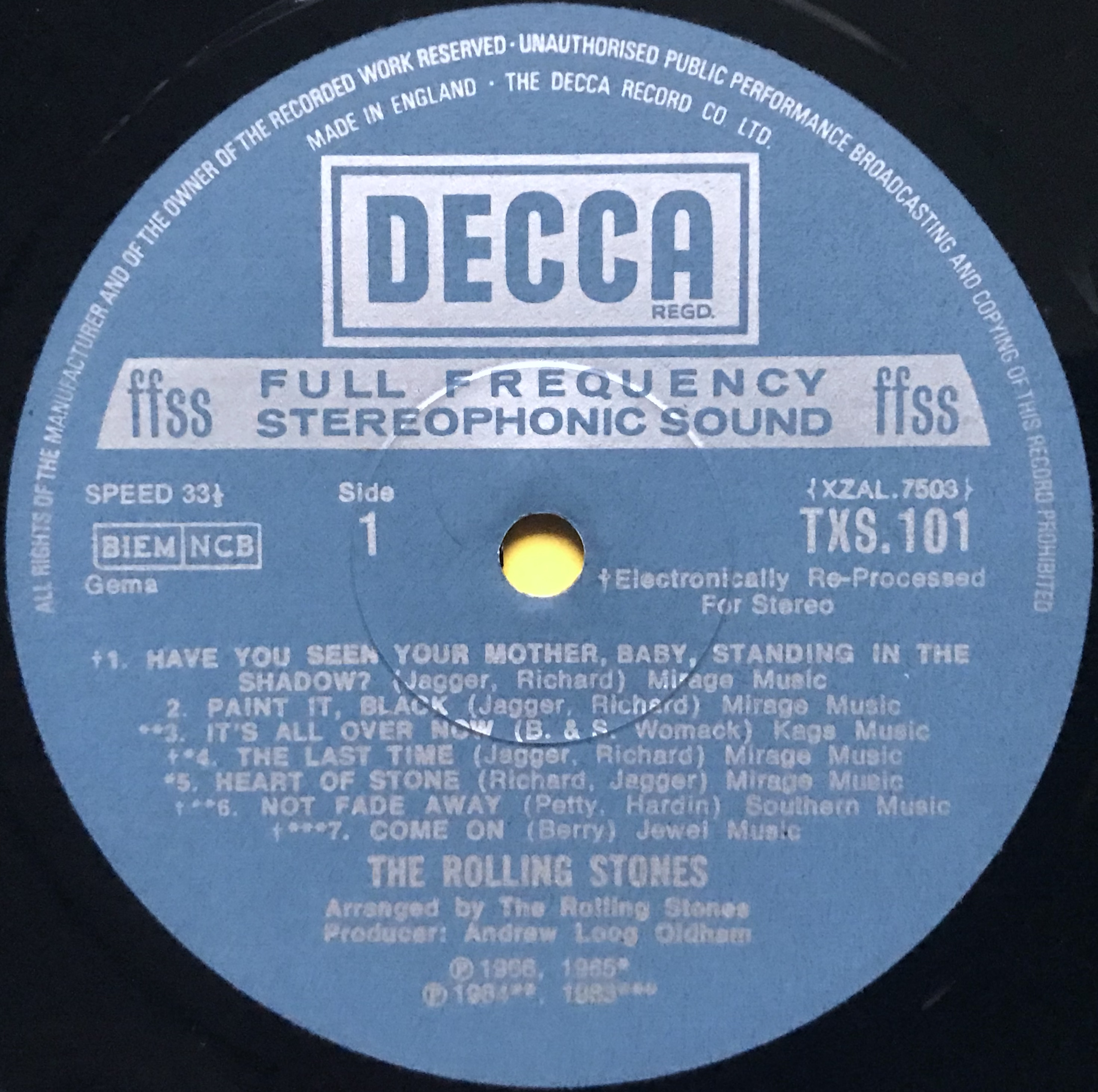 ROLLING STONES - Big hits / High tide and green grass UK LP 1966 - 4