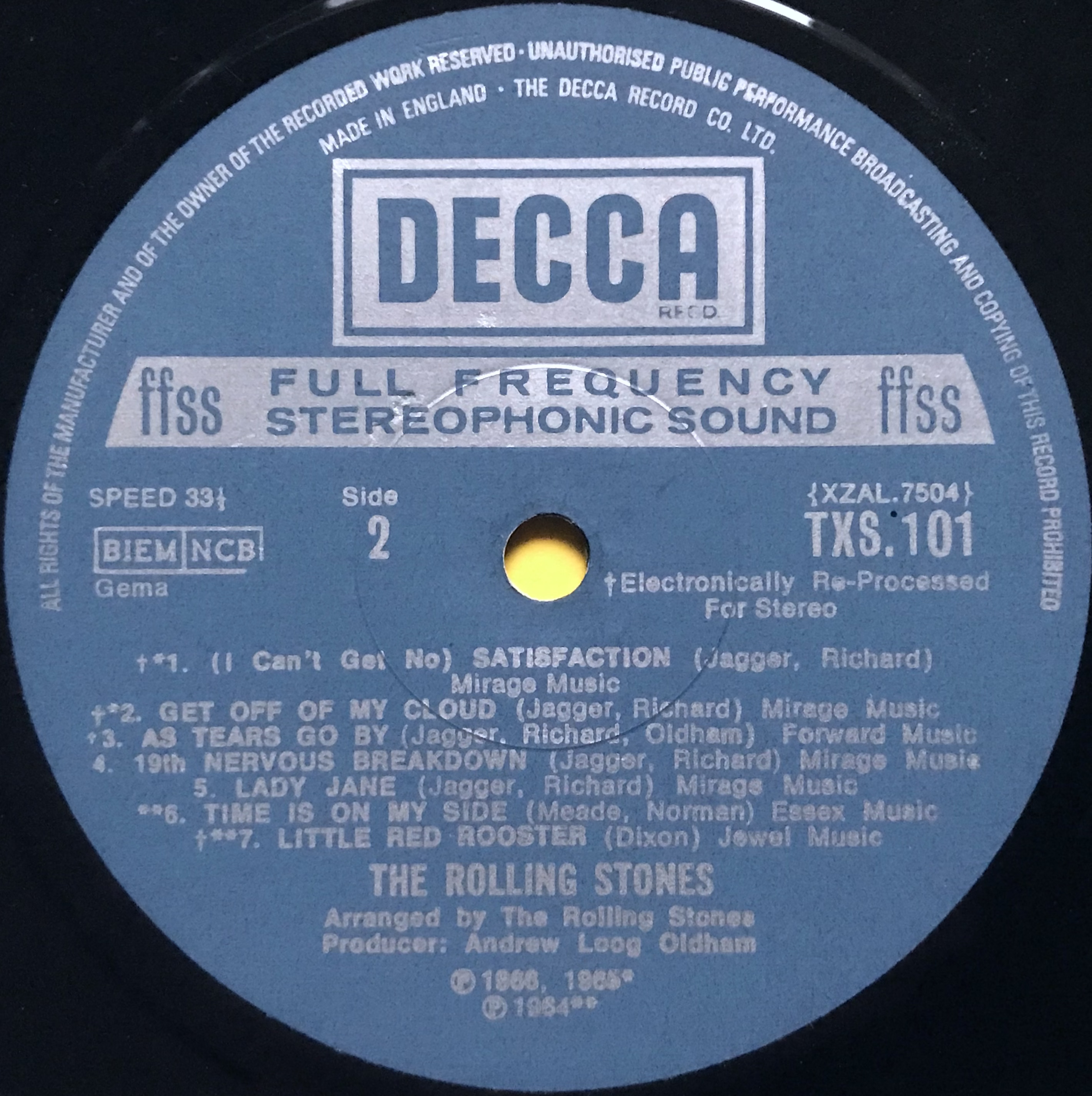 ROLLING STONES - Big hits / High tide and green grass UK LP 1966 - 5