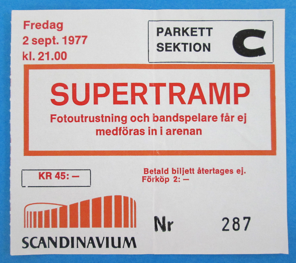 SUPERTRAMP - Göteborg 1977