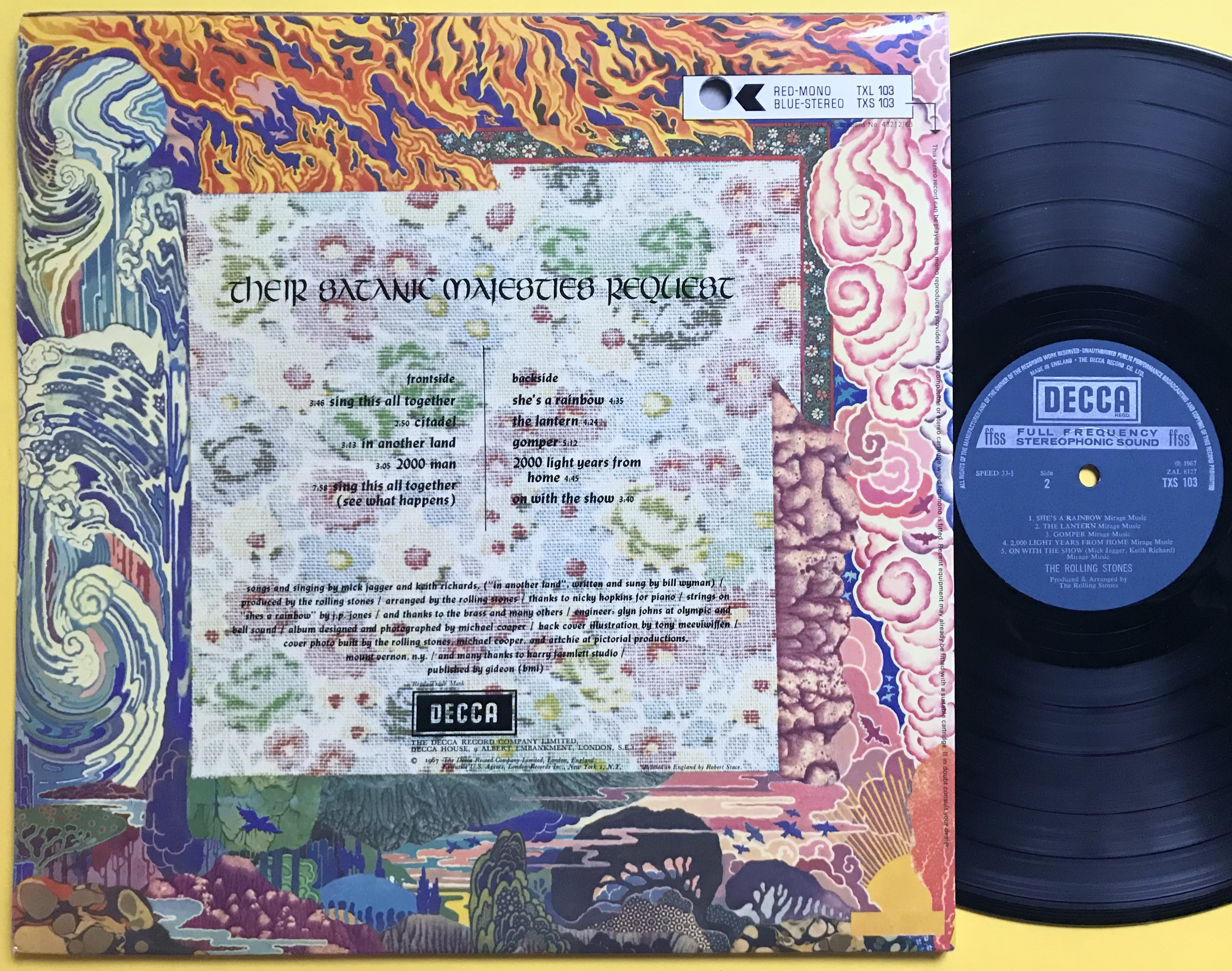 ROLLING STONES - Their satanic majesties request UK LP 1967 - 3