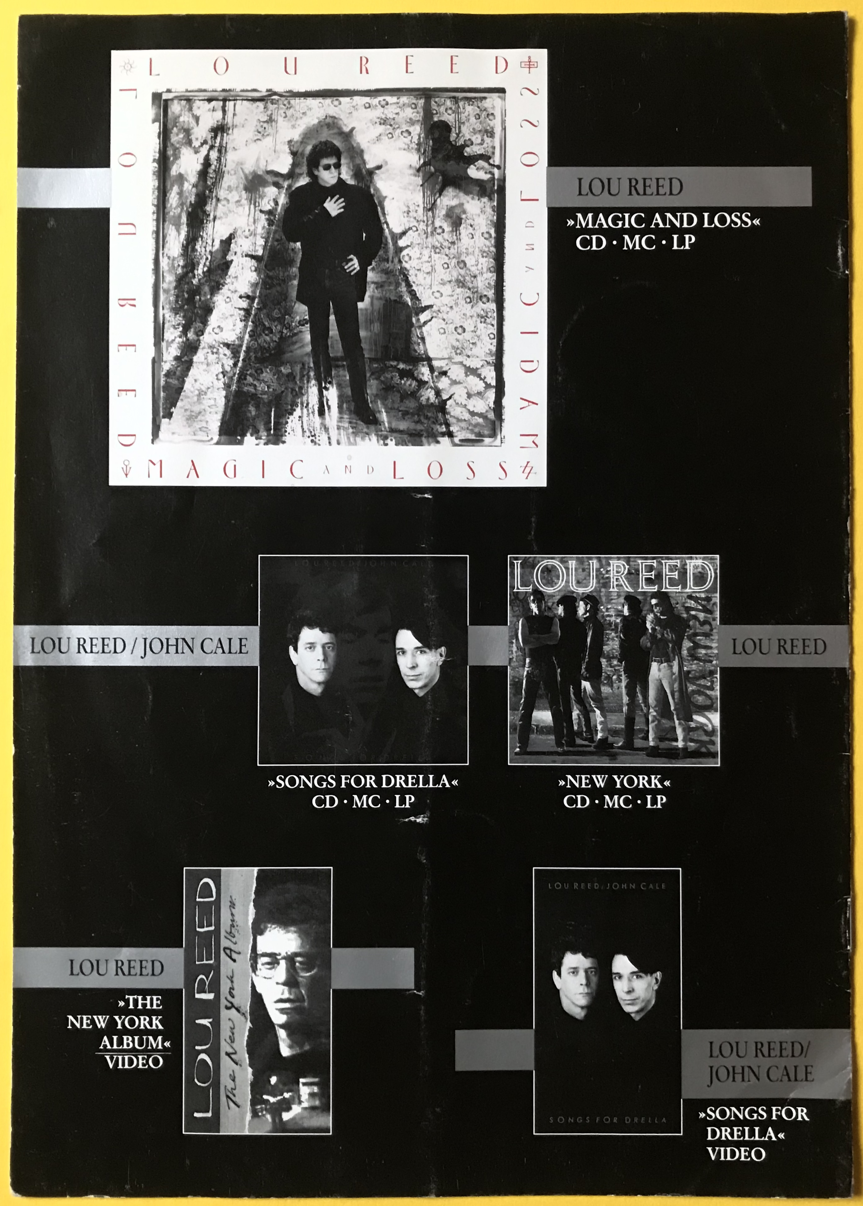 LOU REED - Europe Tour program 1992 - 2
