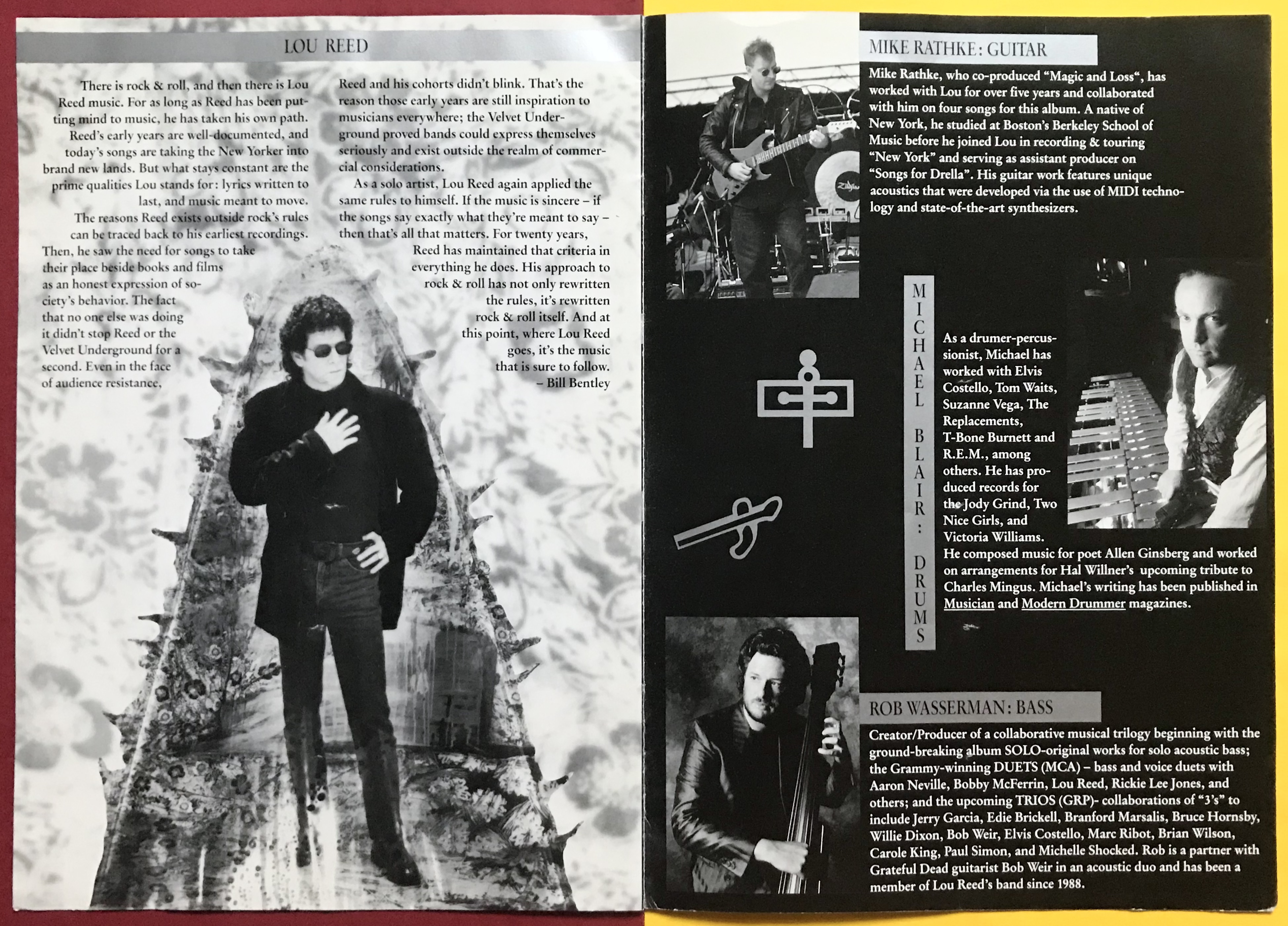 LOU REED - Europe Tour program 1992 - 4