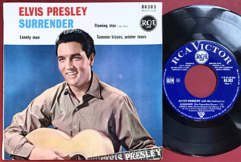 ELVIS PRESLEY - Surrender + 3 Fransk EP 1961 M-!