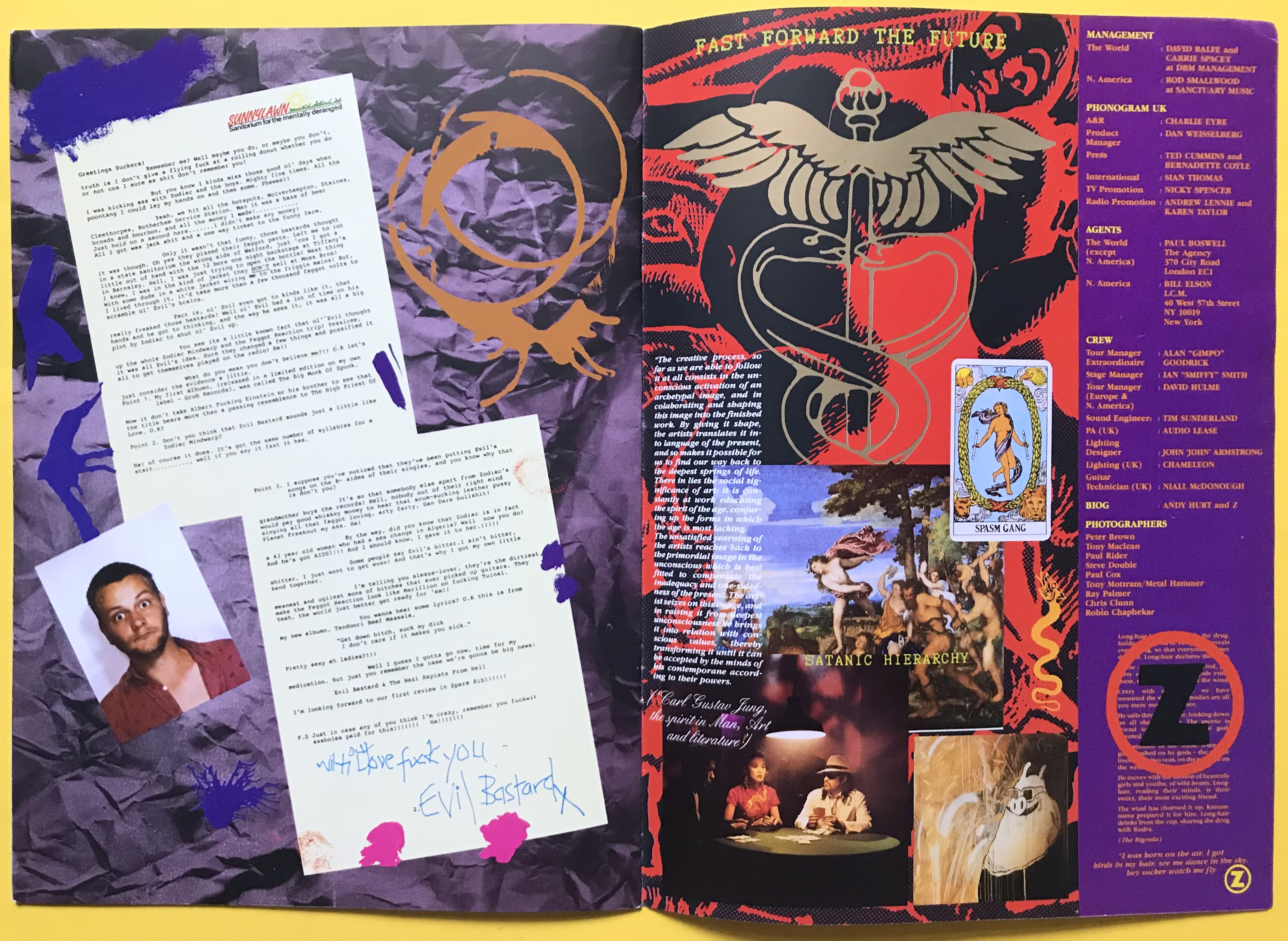 ZODIAC MINDWARP - SIGNED Tour program 1988 - 7